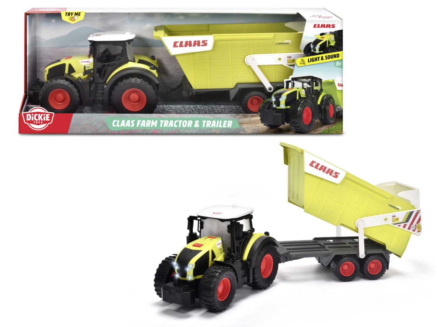 Dickie Claas Farm Tractor & Trailer - Spielzeugauto 203739004
