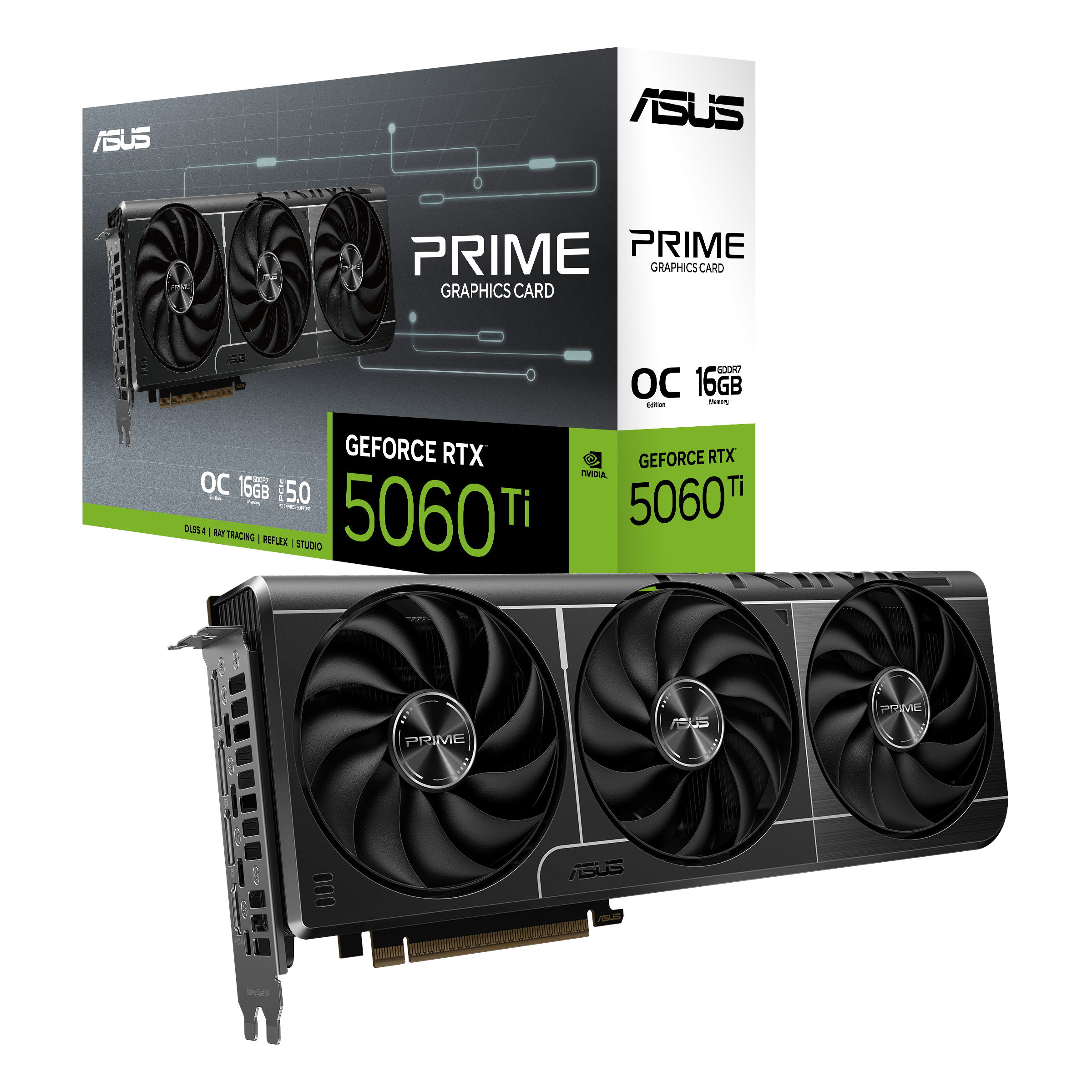 Asus Geforce Rtx 5060 Ti Prime OC - 16gb Gddr7 Ram - Grafikkarte Schwarz 90yv0mh2-m0na00