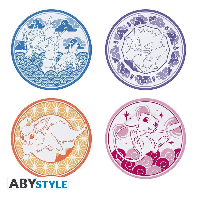 Abystyle - Pokemon - Set of 4 Plates - Japanese Style - Merchandise
