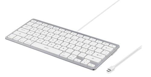 Deltaco Usb-c Keyboard For Ios/macos - Tastatur - Ohne Ziffernblock - 60% - Nordic Iso - Silber - Tastaturen Tb-126-c