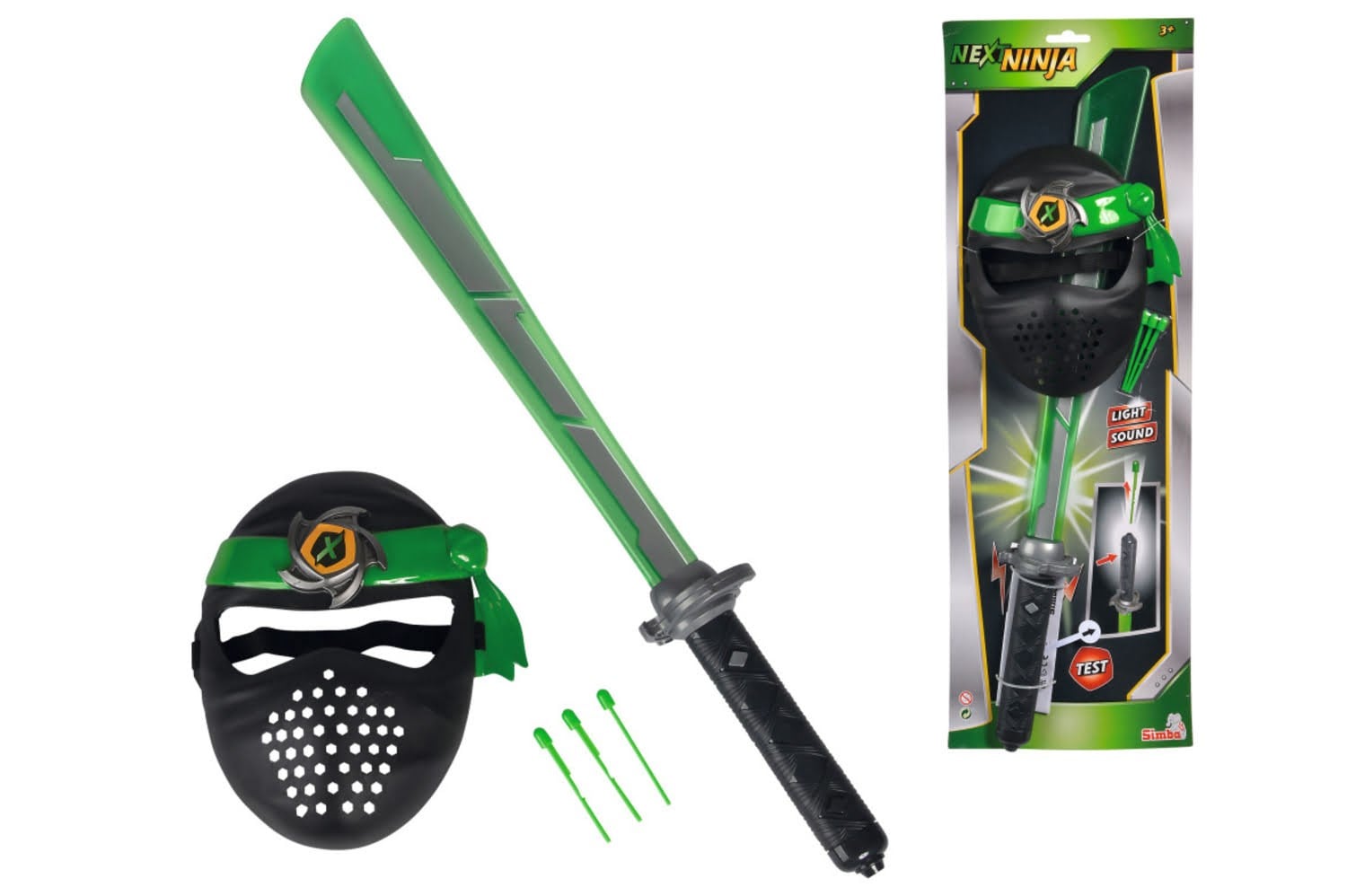 Simba Next Ninja Sword And Mask Green - Dolls Accessories