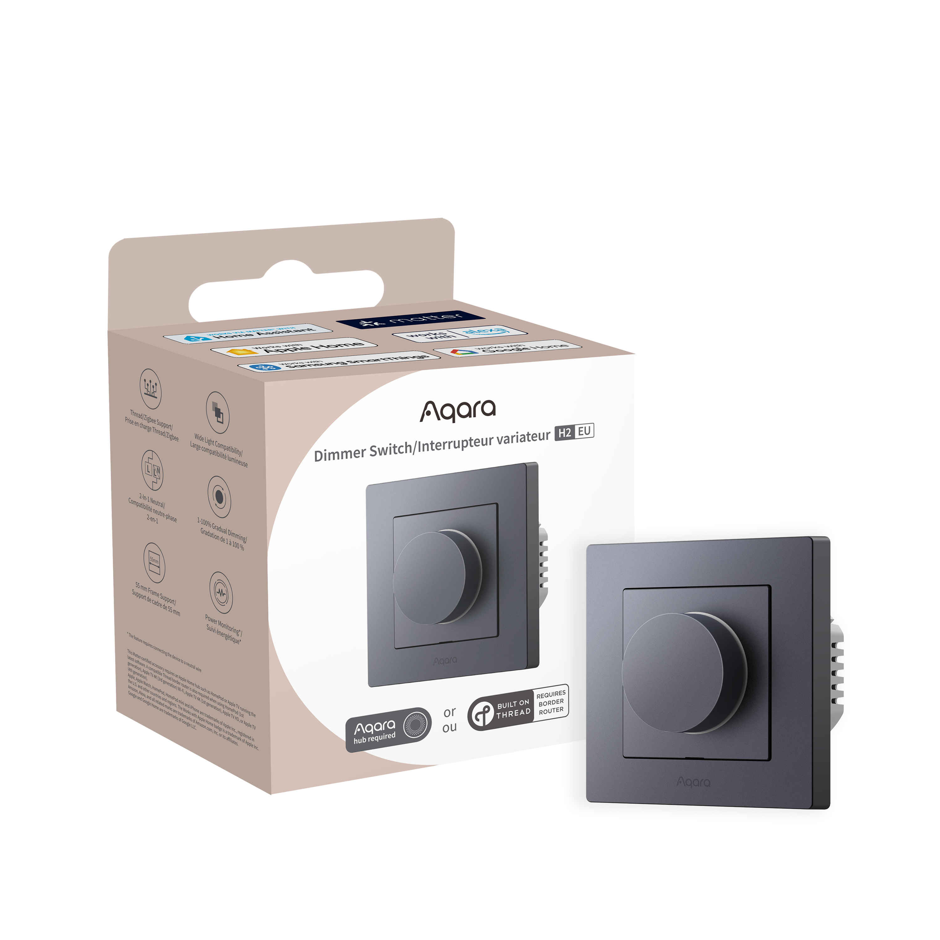 Aqara Dimmer Switch H2 EU - Grey - Smart Home