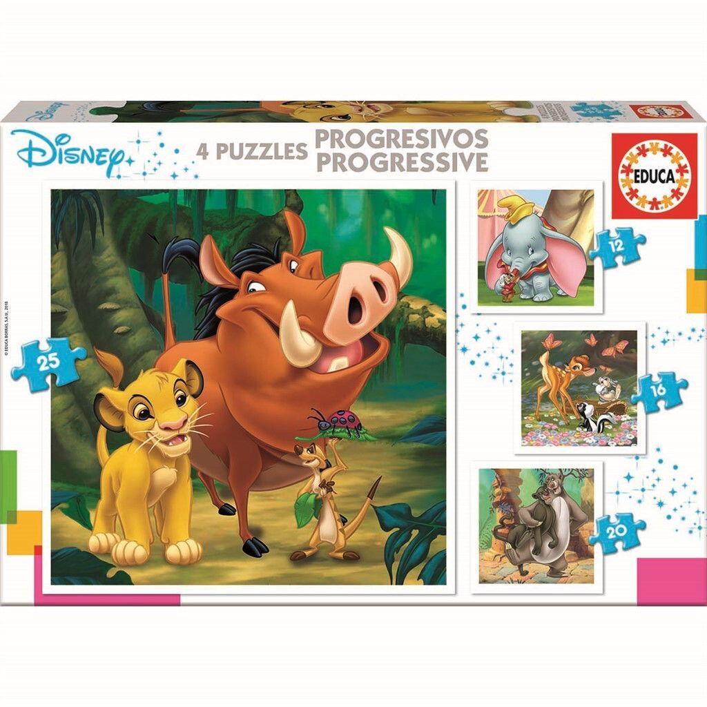 Educa 12-16-20-25 Disney Animals - Puzzle
