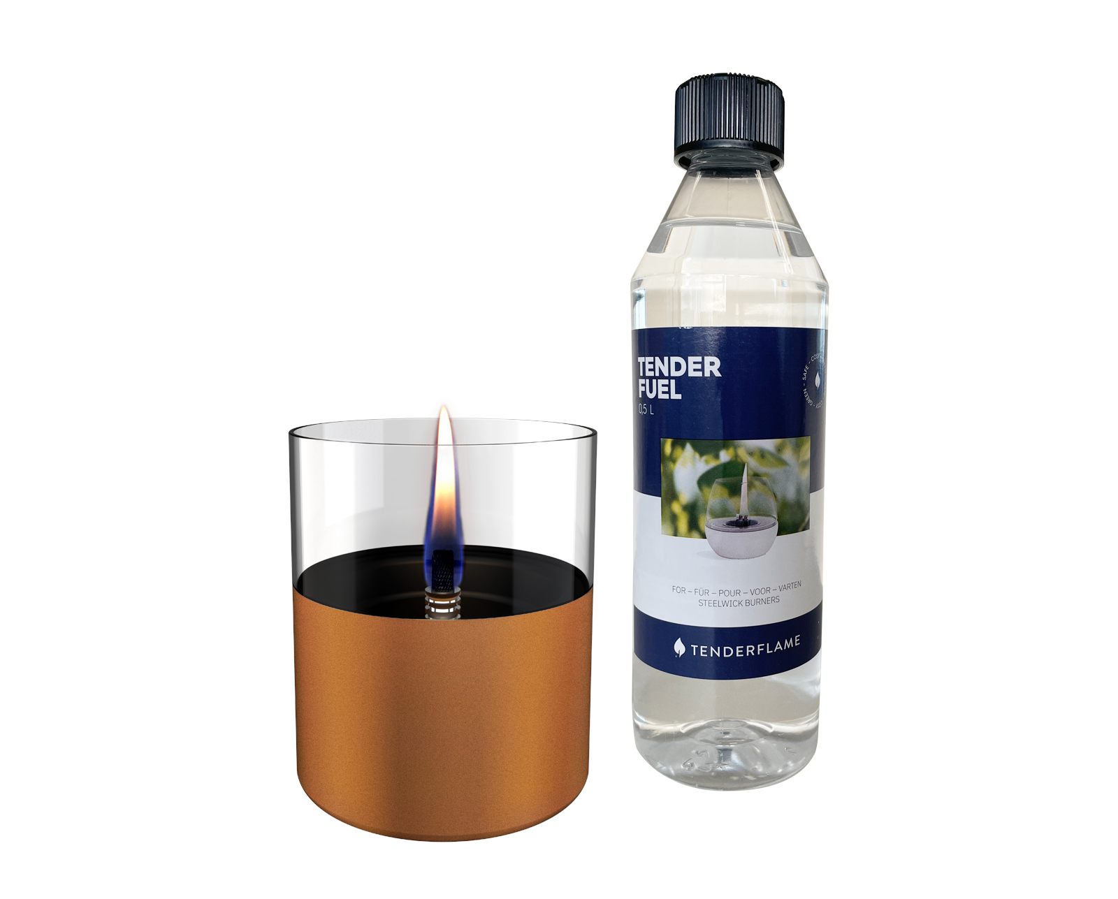 Tenderflame Lilly 10 Copper + 0.5l Tenderfuel - Einrichtung