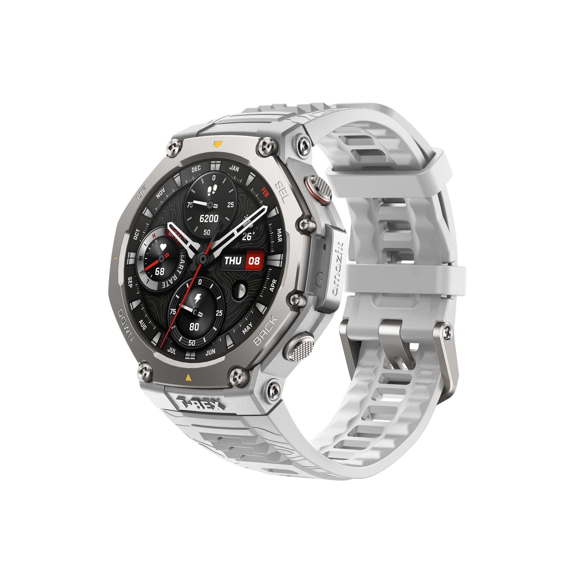 Amazfit T-rex 3 48mm - Haze Grey - Smartwatches Pulsuhren Sportuhren Schrittzaehler W2322gl6n