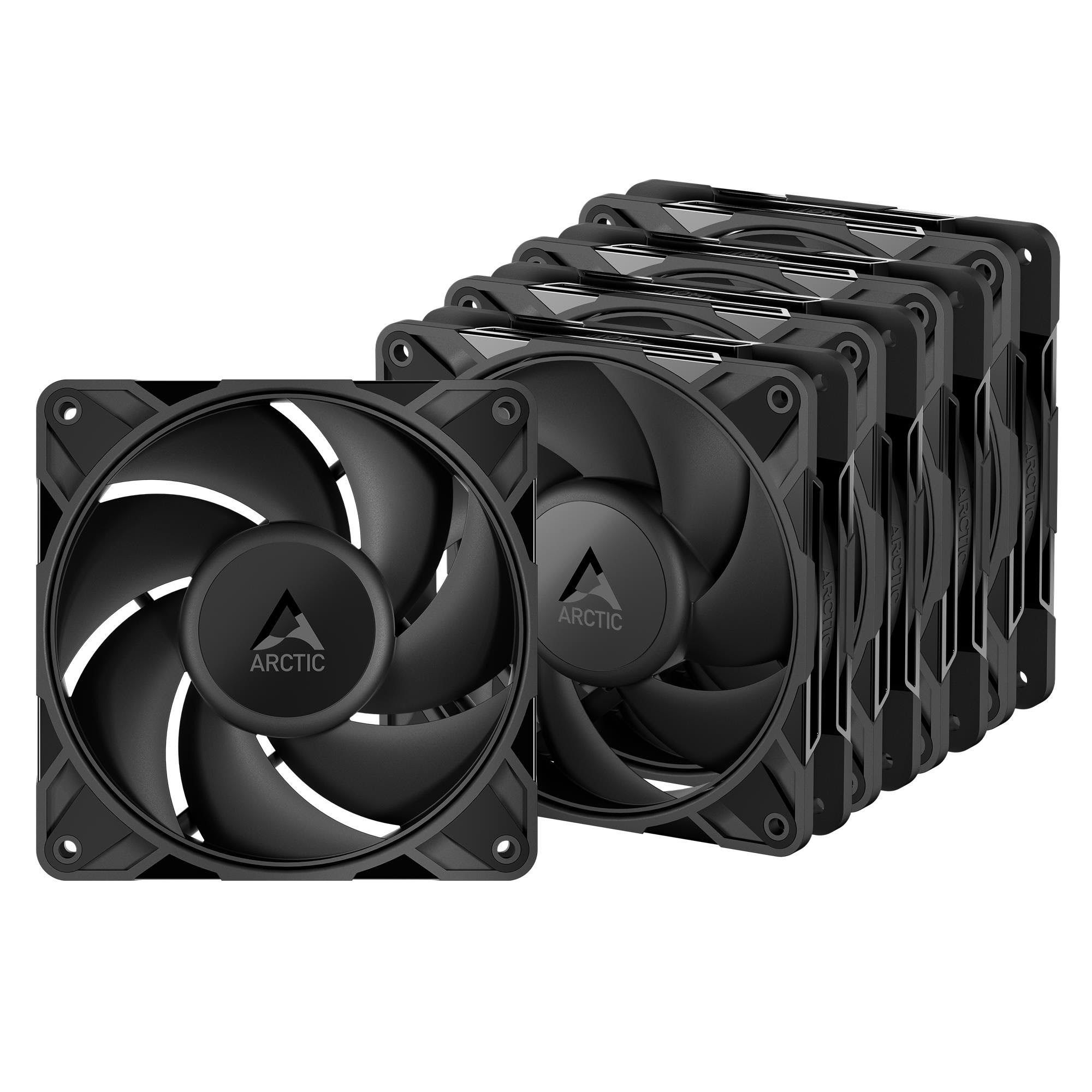 Arctic P12 Pro Pst (5-pack) - Gehäuselüfter - 120mm - Schwarz - Gehaeuseluefter Acfan00307a
