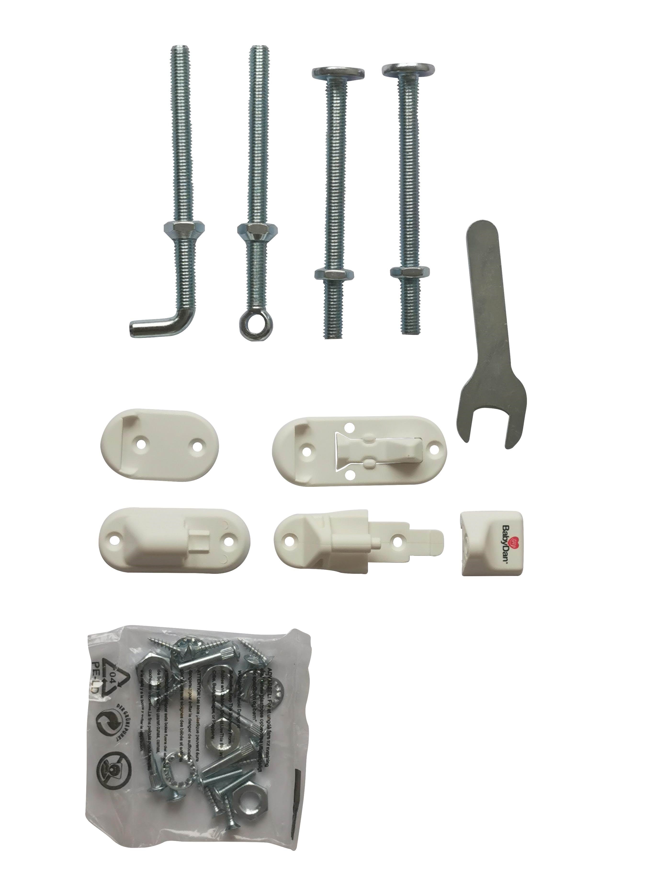 Babydan Fittings For Multidan / Lena Safety Gate Wood White - Babypflege 300353