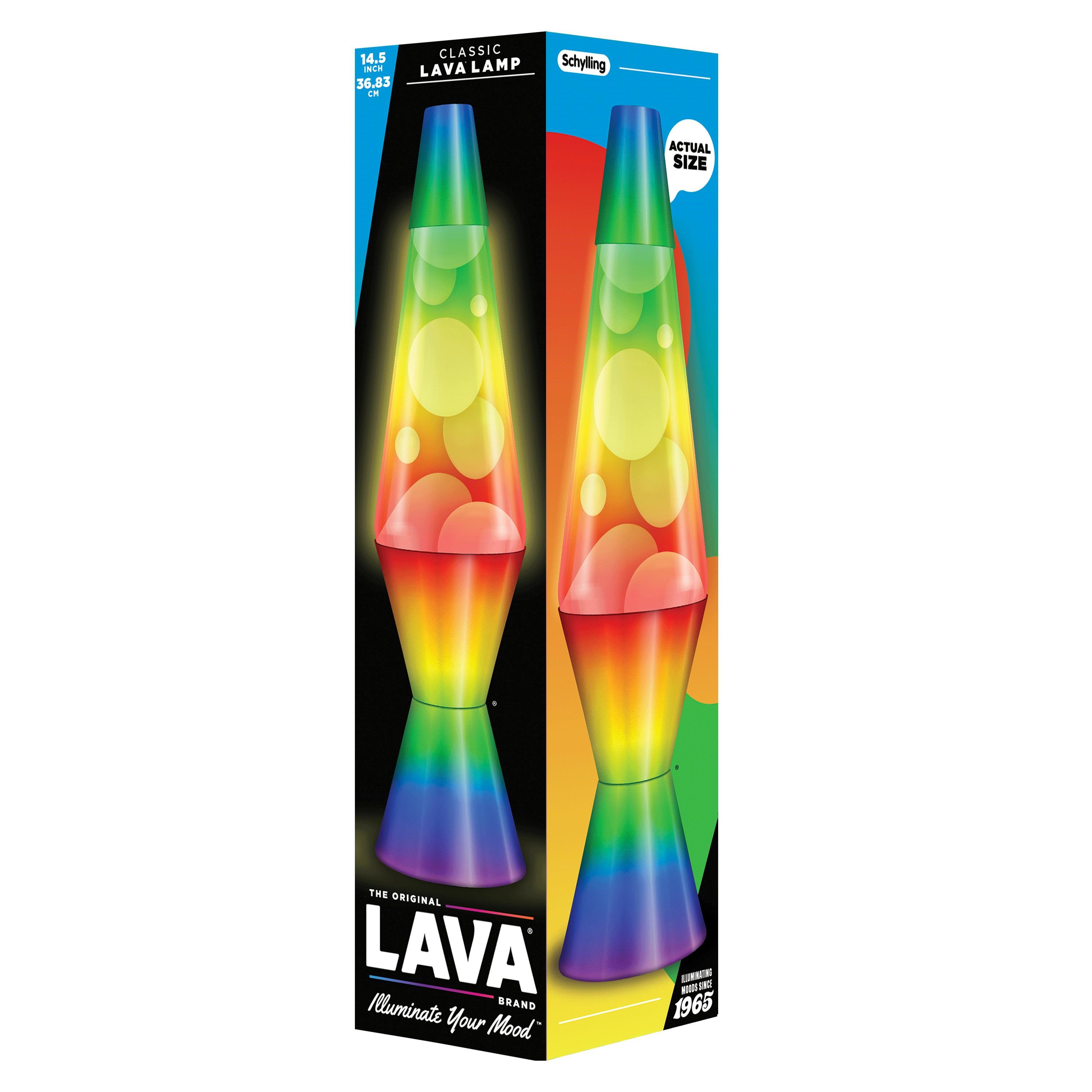Lava Lamp 37cm White/tri-colour Rainbow Base - Kinder Lampen 605907