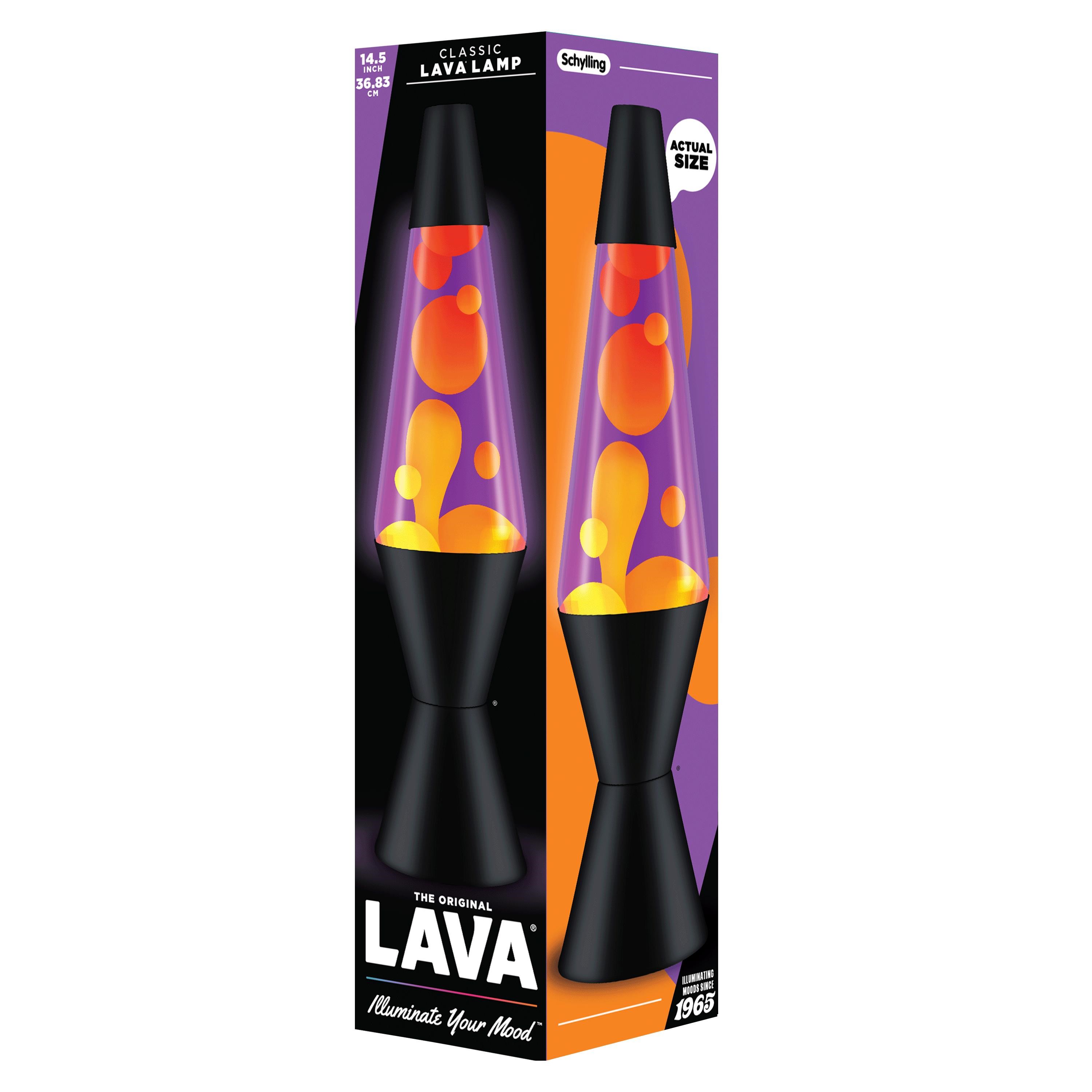 Lava Lamp 37cm Orange/purple Black Base - Kinder Lampen