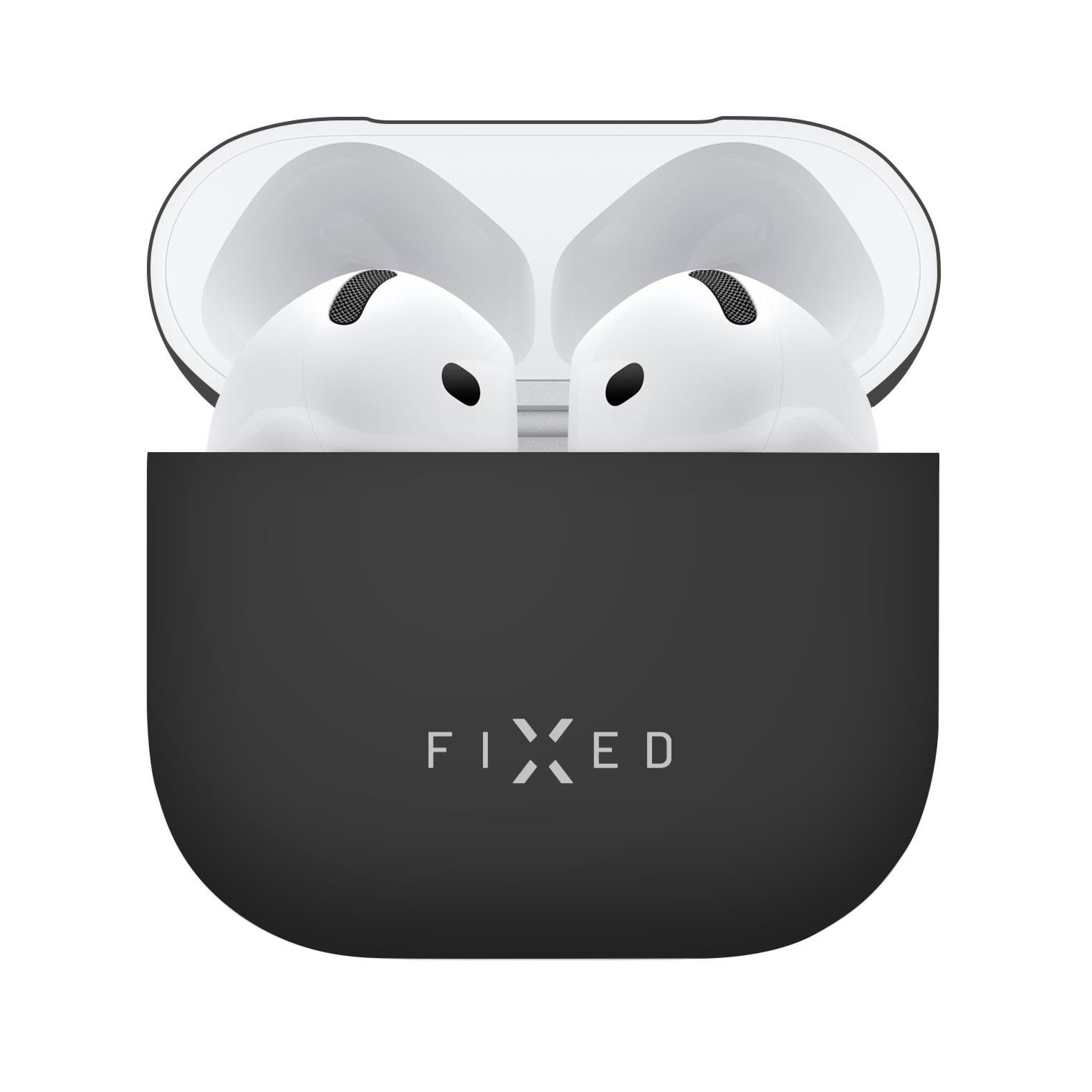 Fixed Silky Silicone Case For Apple Airpods 4/4 Anc Black - Handys Anderes Zubehoer Fixsil-1473-bk