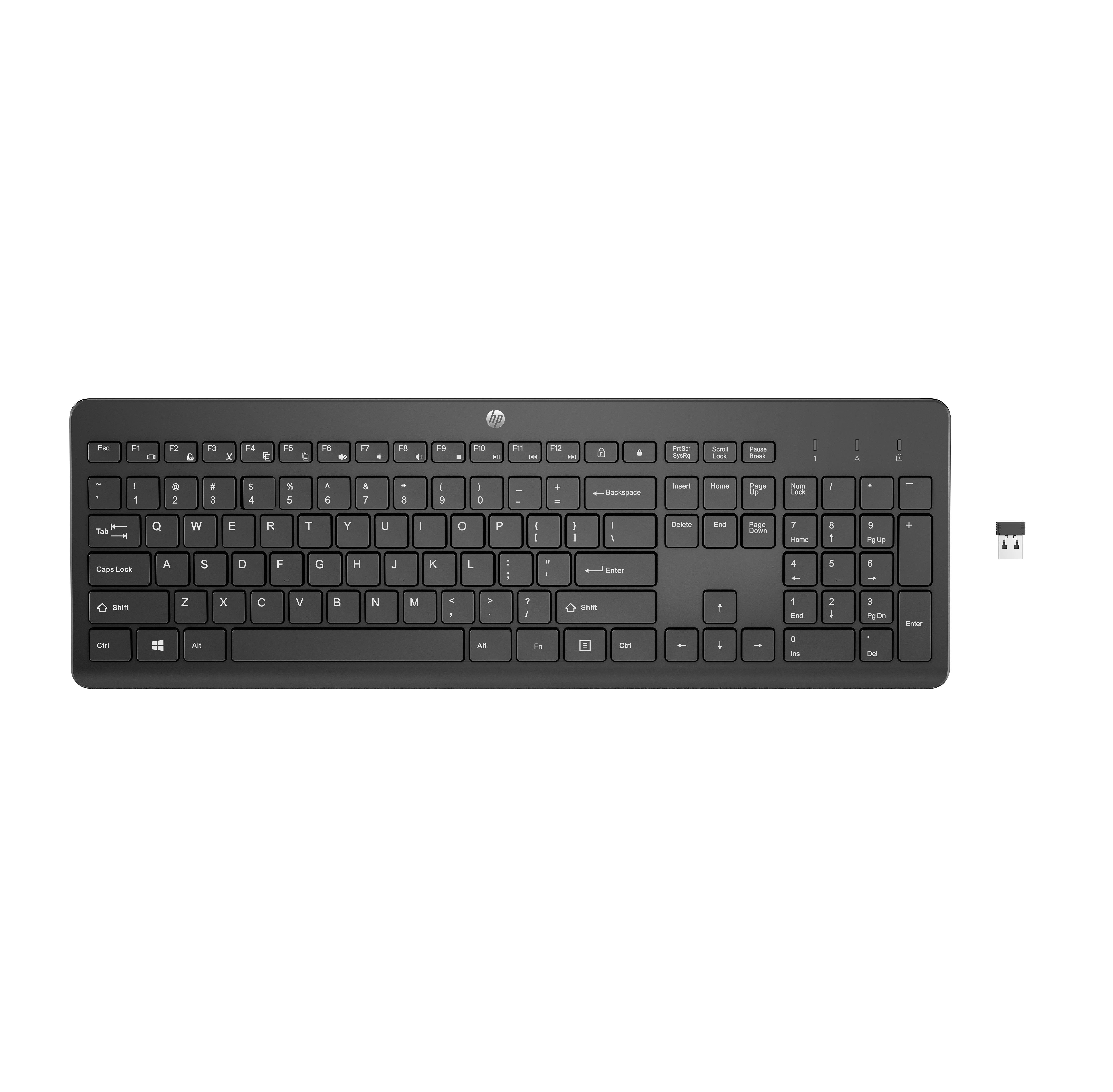 HP 230 Wireless Keyboard Black Nordic - Tastatur - Nordic Iso - Schwarz - Tastaturen 3l1e7aa#Uuw