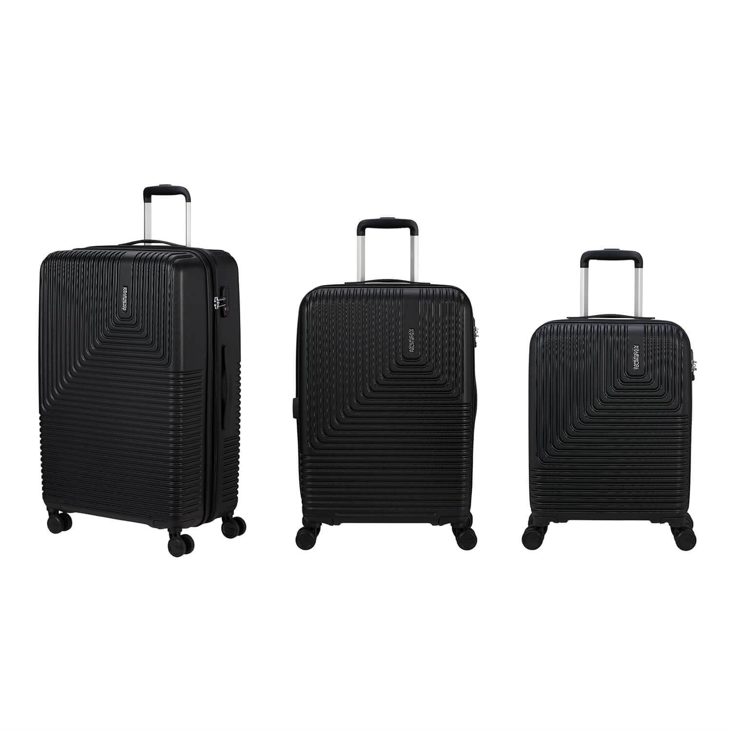 American Tourister Suitcase Niteline Set 3 Pcs Black - Freizeit Reisen