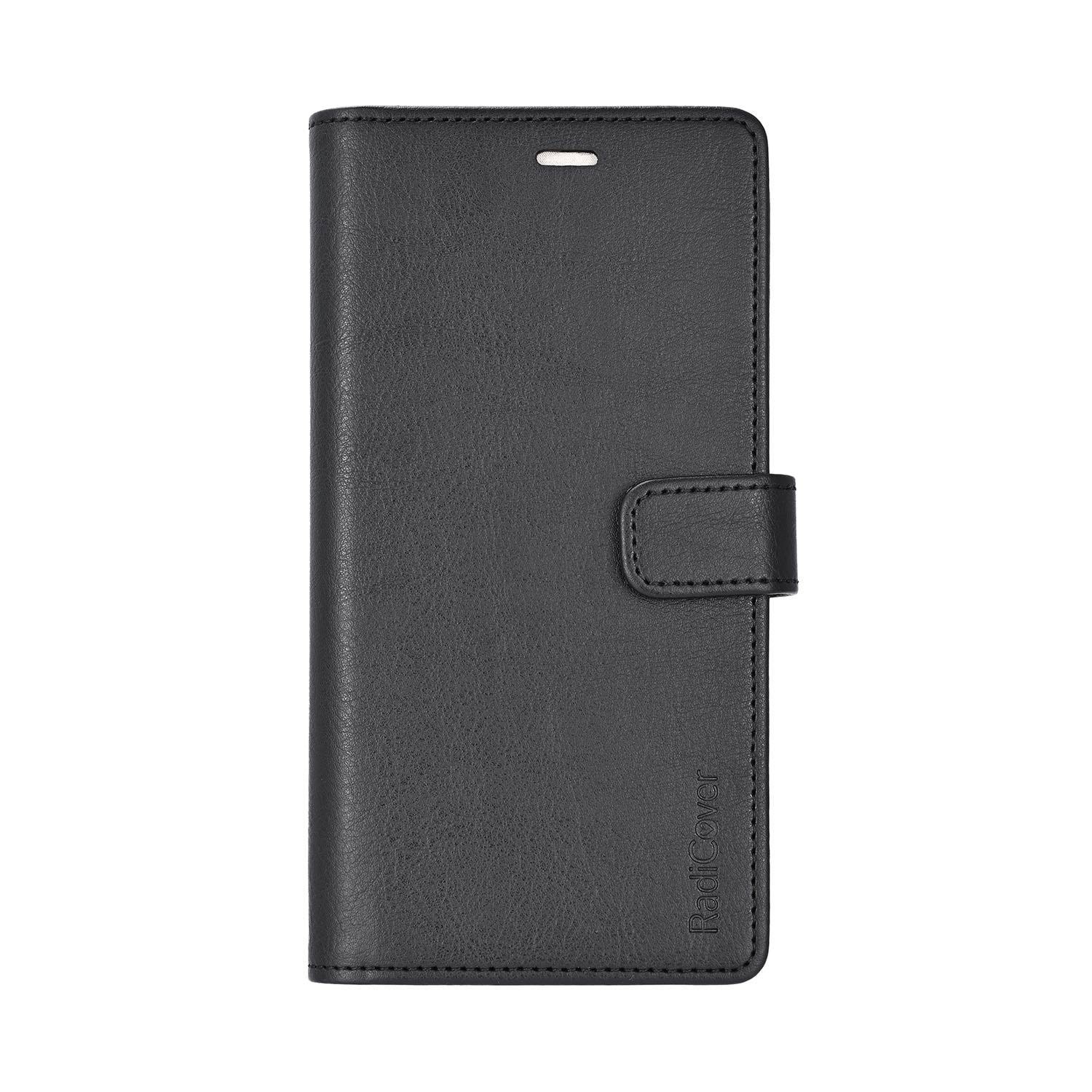 Radicover Phone Case Samsung S25 5G Flipcover Anti Radi Rfid 3 Card Black PU - Handys Cover Cases Rad303
