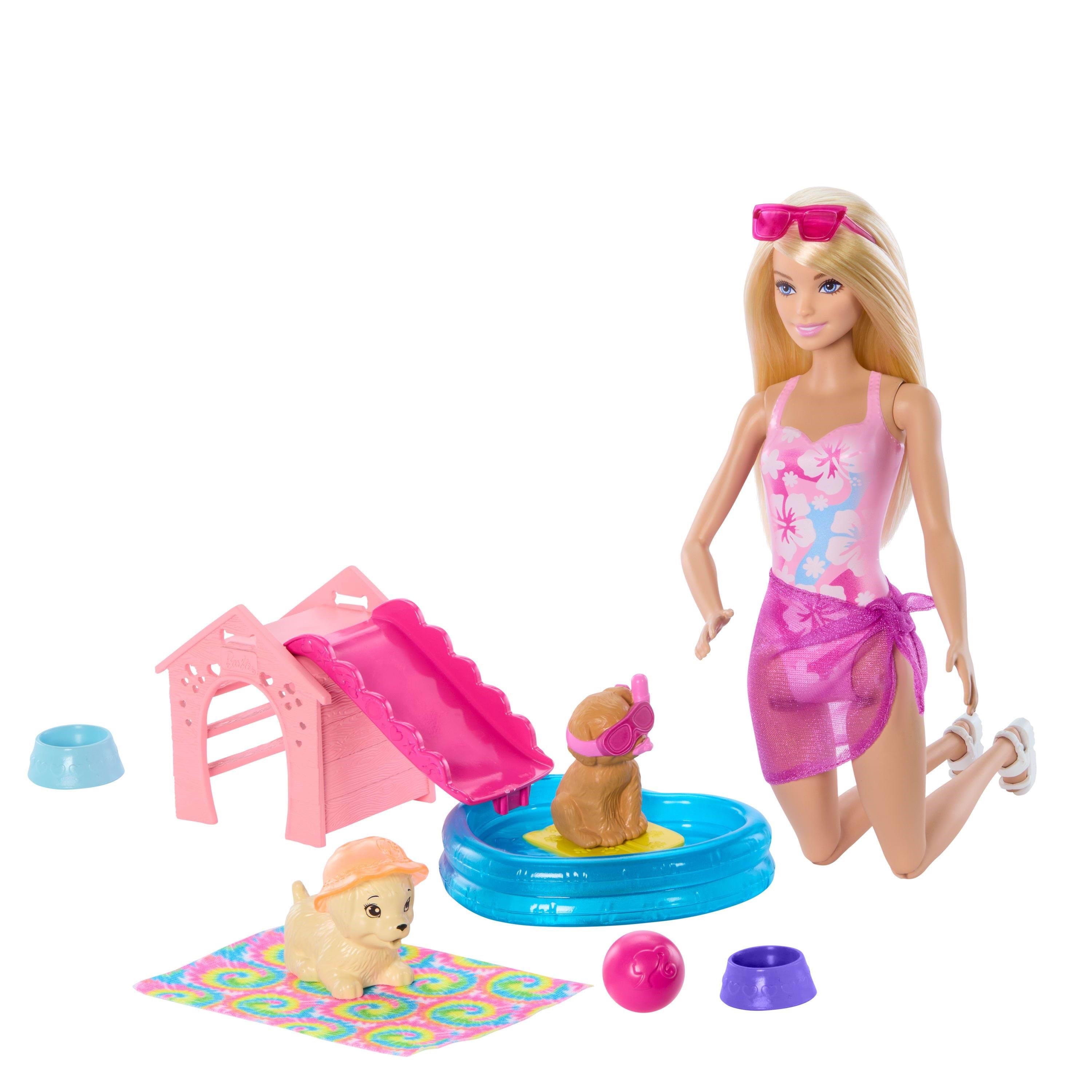 Barbie Puppy Pool Party Aloha Blonde - Dolls Accessories Jbf35
