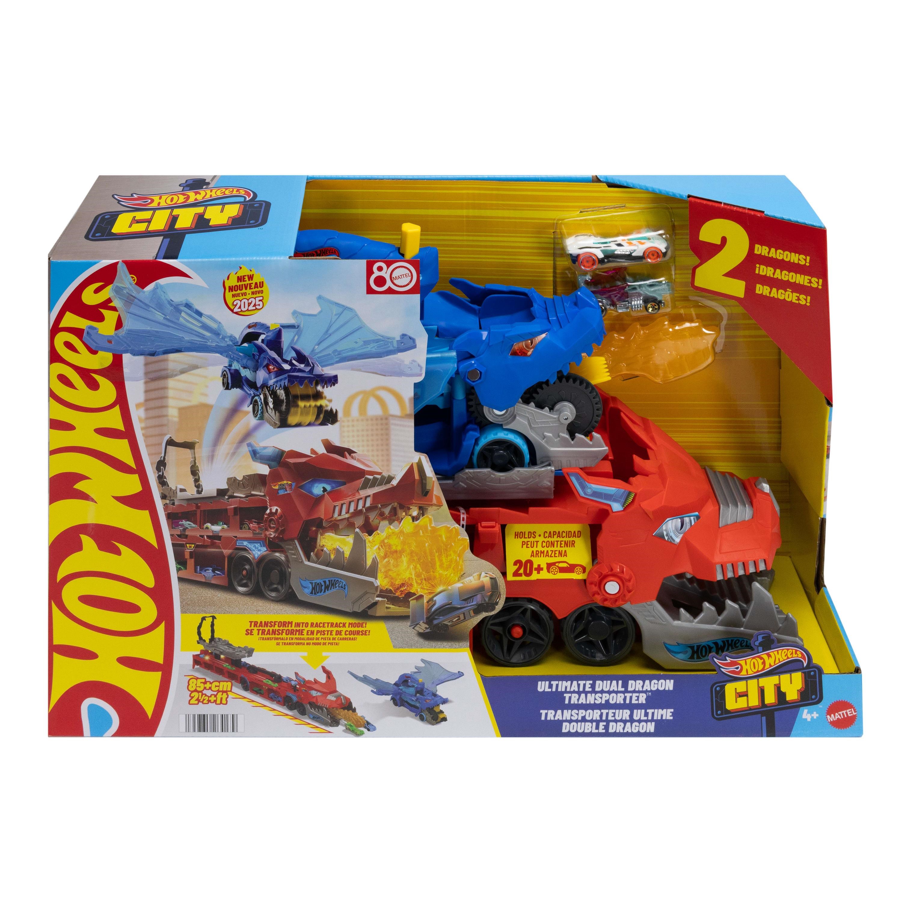 Hot Wheels City Ultimate Dual Dragon Transporter - Spielzeugauto Jbm72