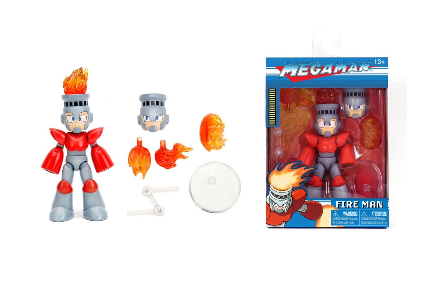 Jada Toys Mega Man Fire Man 4.5" Figure - Figuren