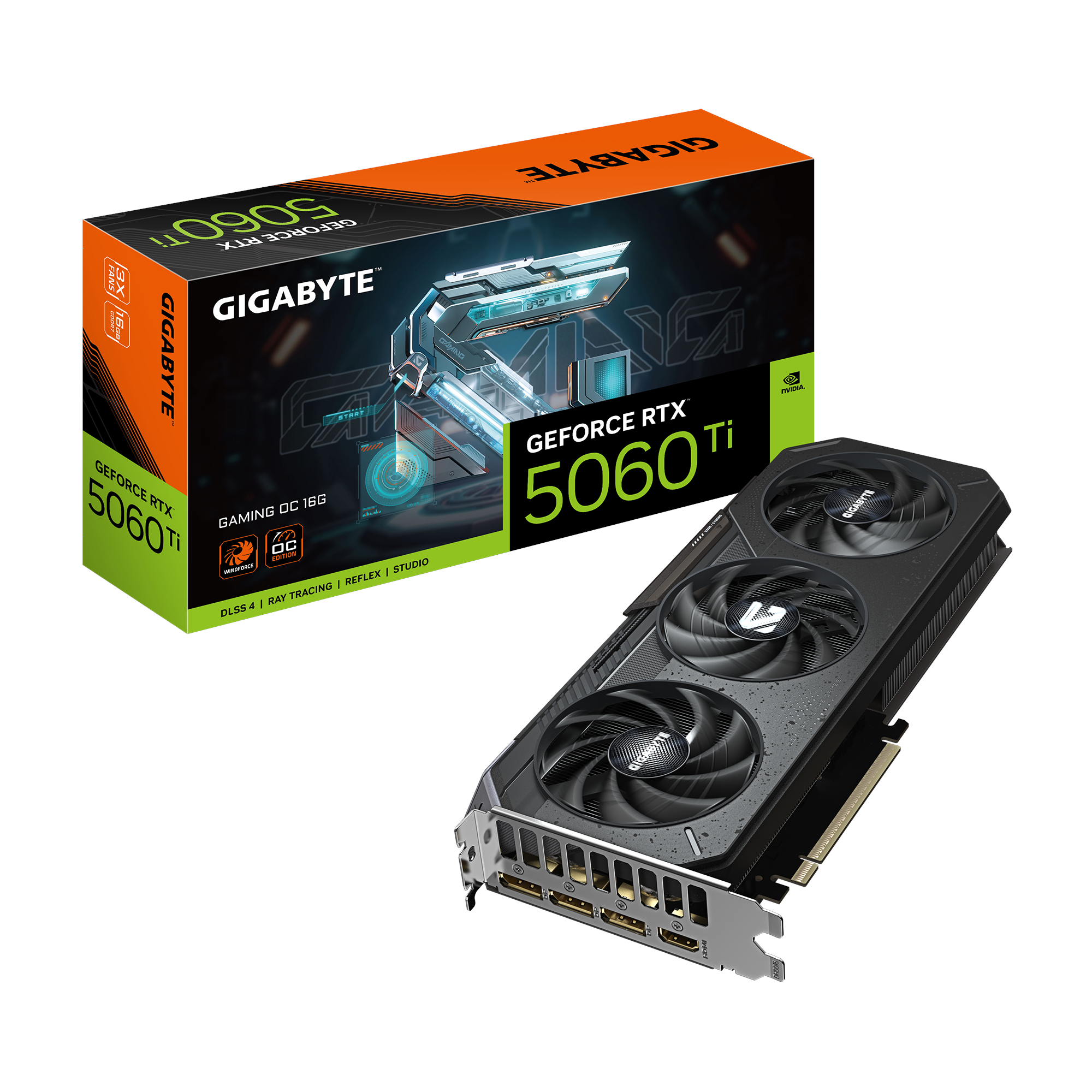 Gigabyte Geforce Rtx 5060 Ti Gaming OC - 16gb Gddr7 Ram - Grafikkarte Schwarz Gv-n506tgaming Oc-16gd