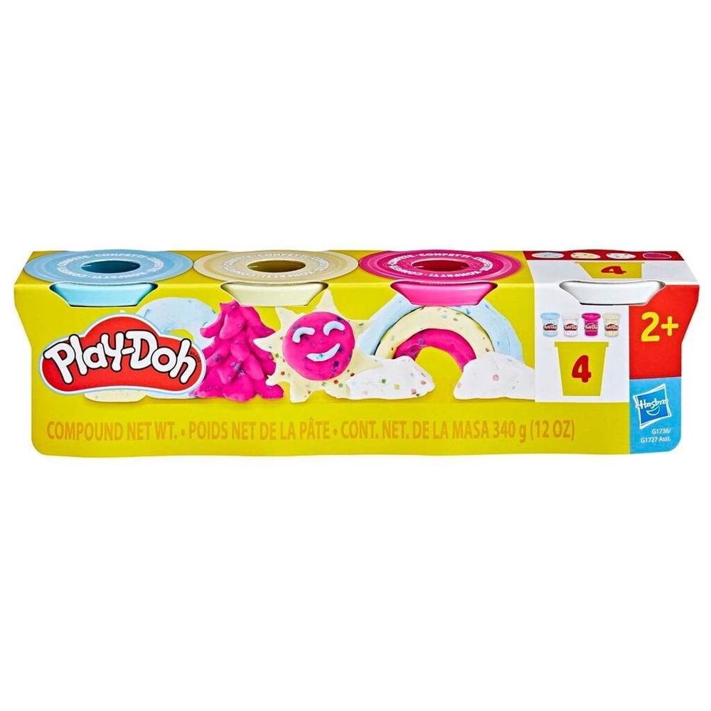 Play-doh Confetti Fun 4 Pack 340g - Bausets