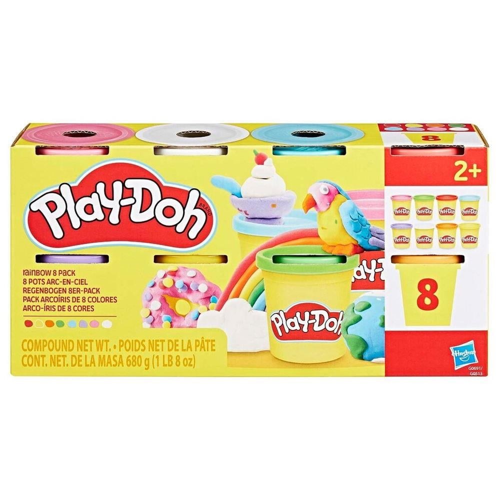 Play-doh Rainbow 8 Pack Solid 680g - Bausets
