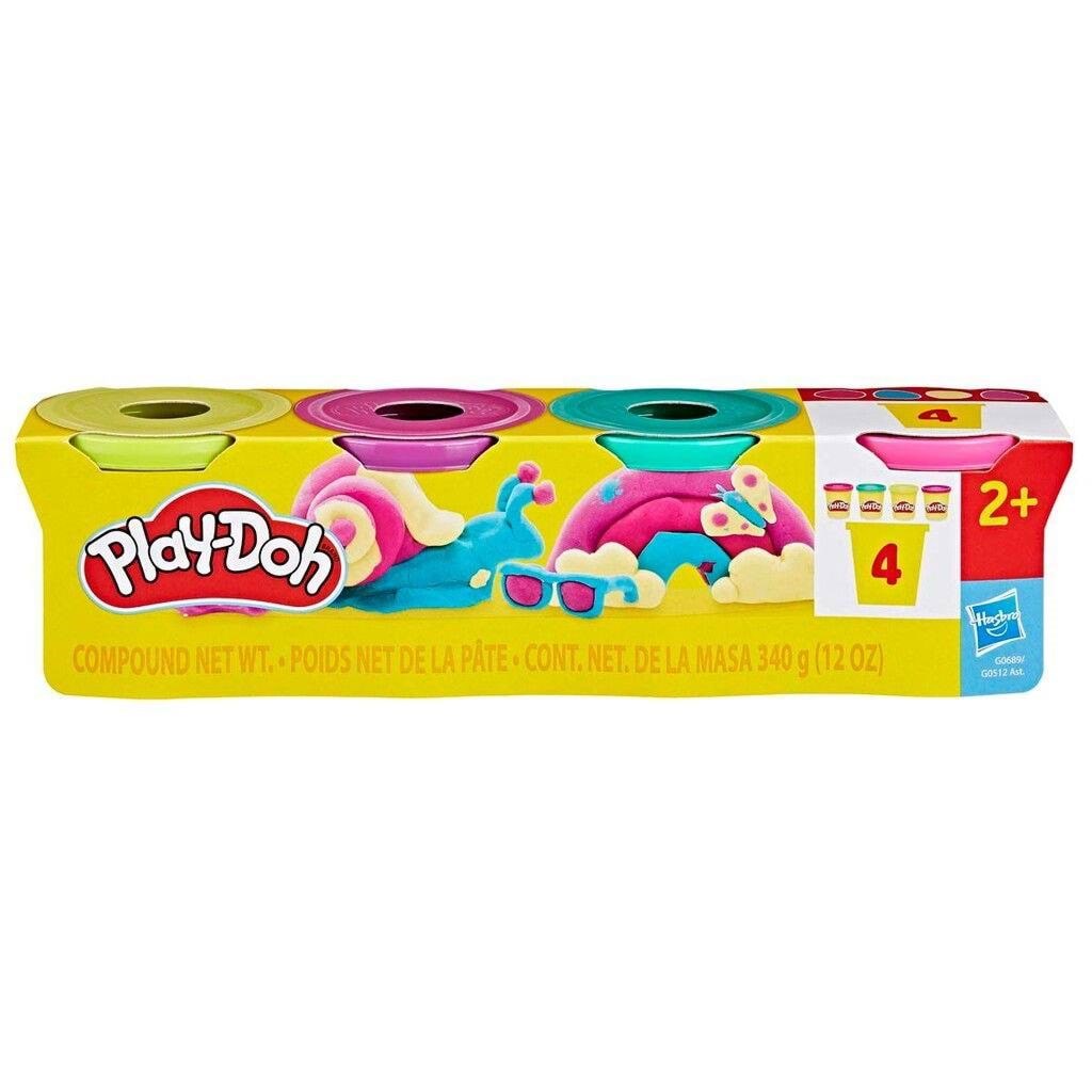 Play-doh Vibrant 4 Pack Solid 340g - Bausets