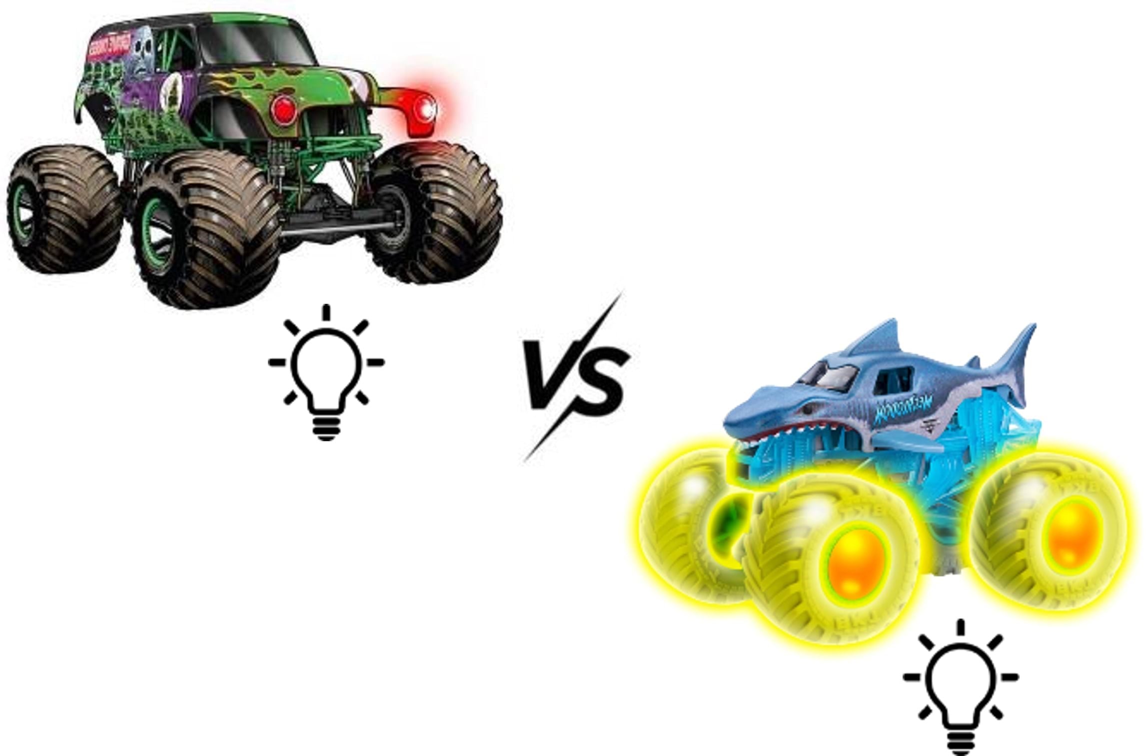 Monster Jam 1:43 Glowing Light 2 Pack - Spielzeugauto