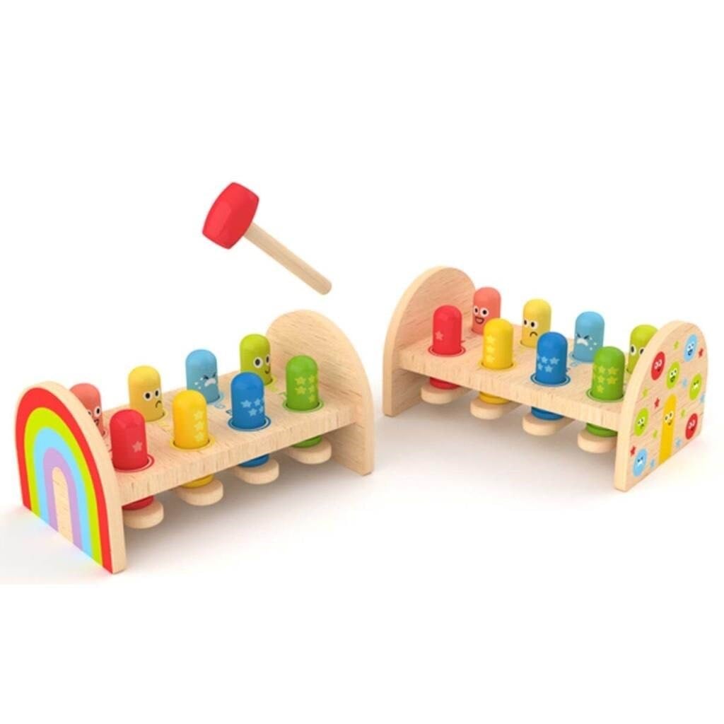 Hape Rainbow Hammer Bench - Brettspiele