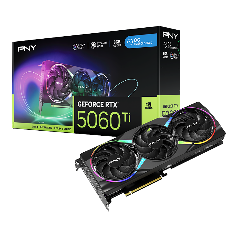 Pny Geforce Rtx 5060 Ti Epic-x OC - 8gb Gddr7 Ram - Grafikkarte