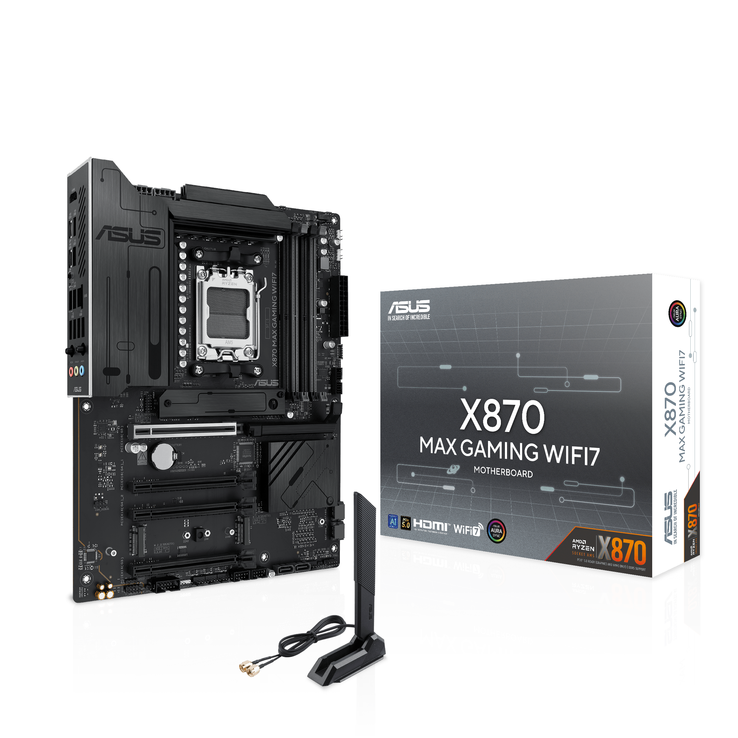 Asus X870 Max Gaming Wifi7 Mainboard - Amd X870 - Amd Am5 - Ddr5 Ram - Atx 90mb1ly0-m0eay0