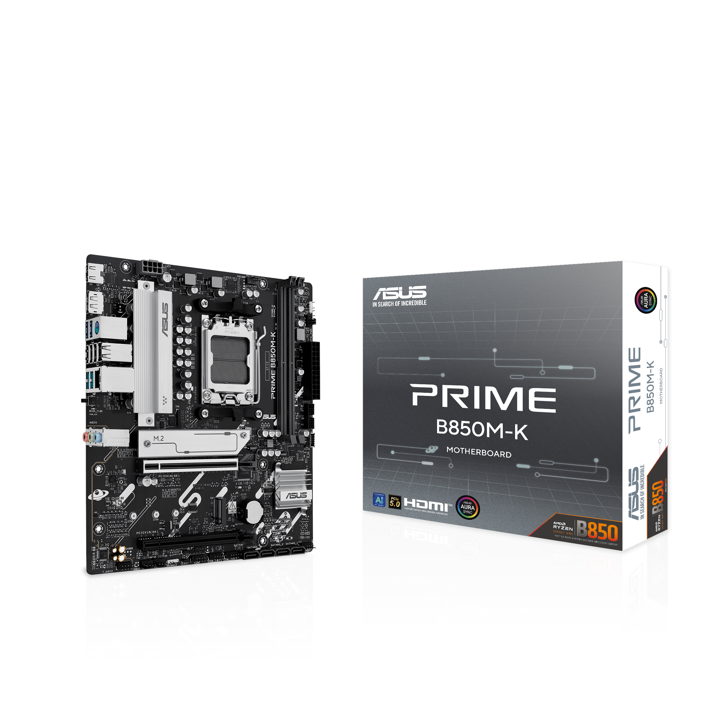 Asus Prime B850m-k Mainboard - Amd B850 - Amd Am5 - Ddr5 Ram - Micro-atx
