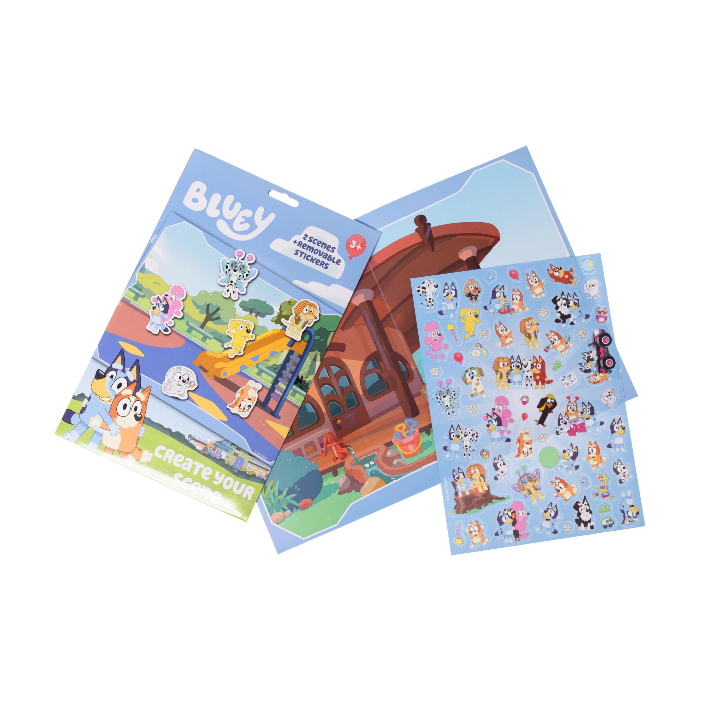 Euromic Bluey Stickers Set Create a Scene.Paper Envelope - Schreibtischzubehoer