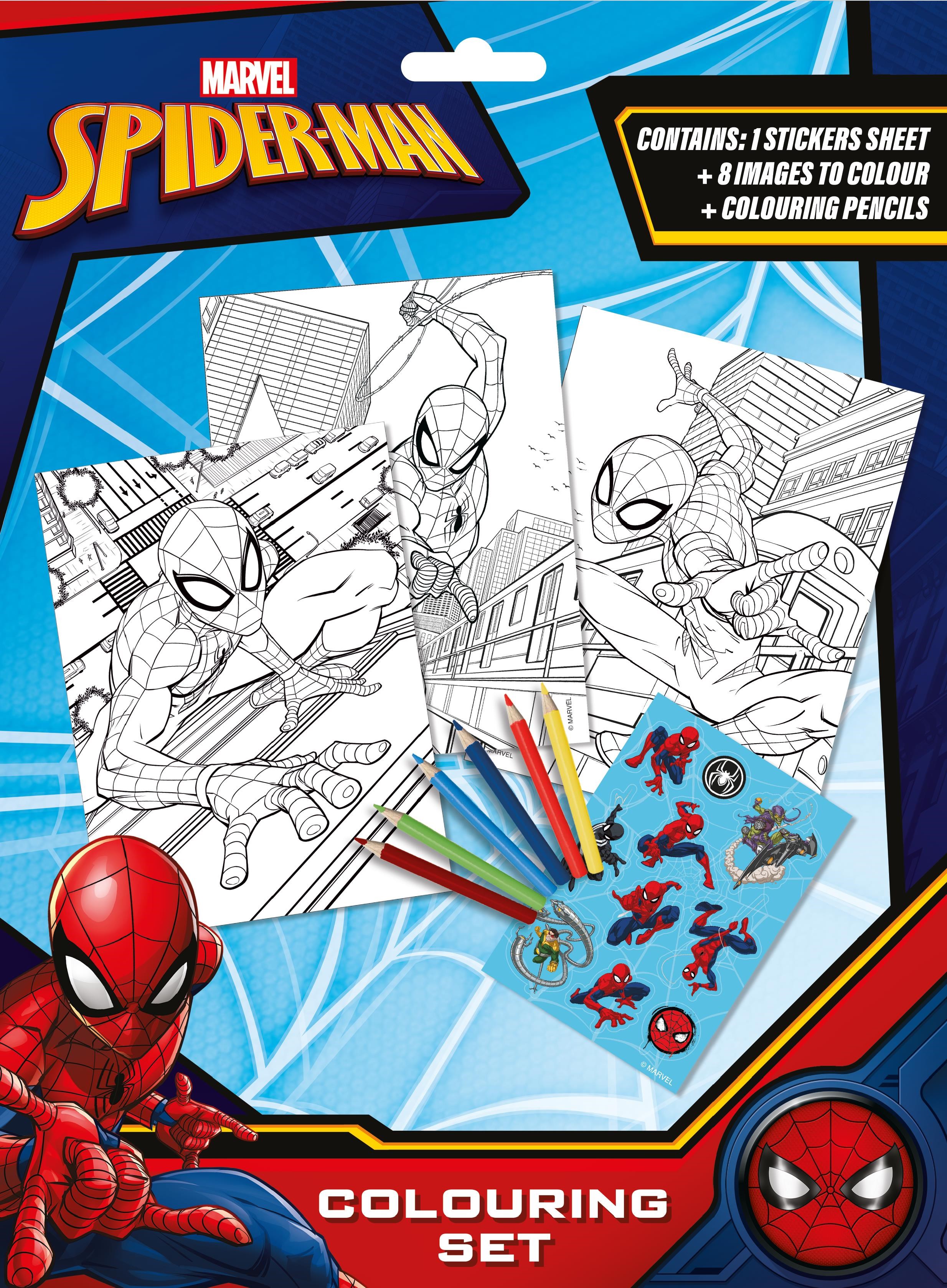 Euromic Spiderman Coloring Set W/6 Colouring Pencils - Utensilien Zum Schreiben Und Zeichnen 017806853
