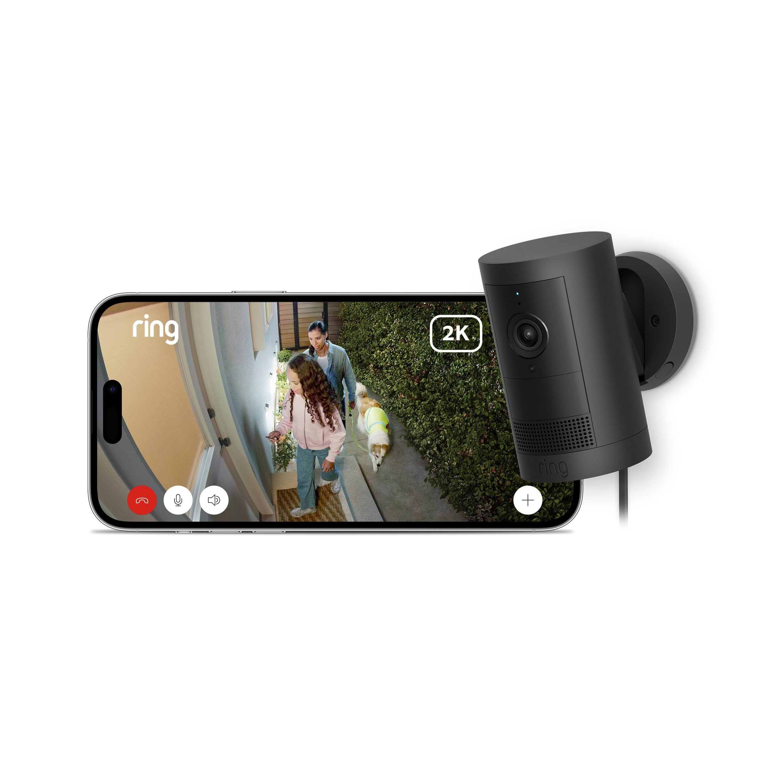 Ring Outdoor Cam Plus Plug-in Retinal 2K - Black - Smart Home