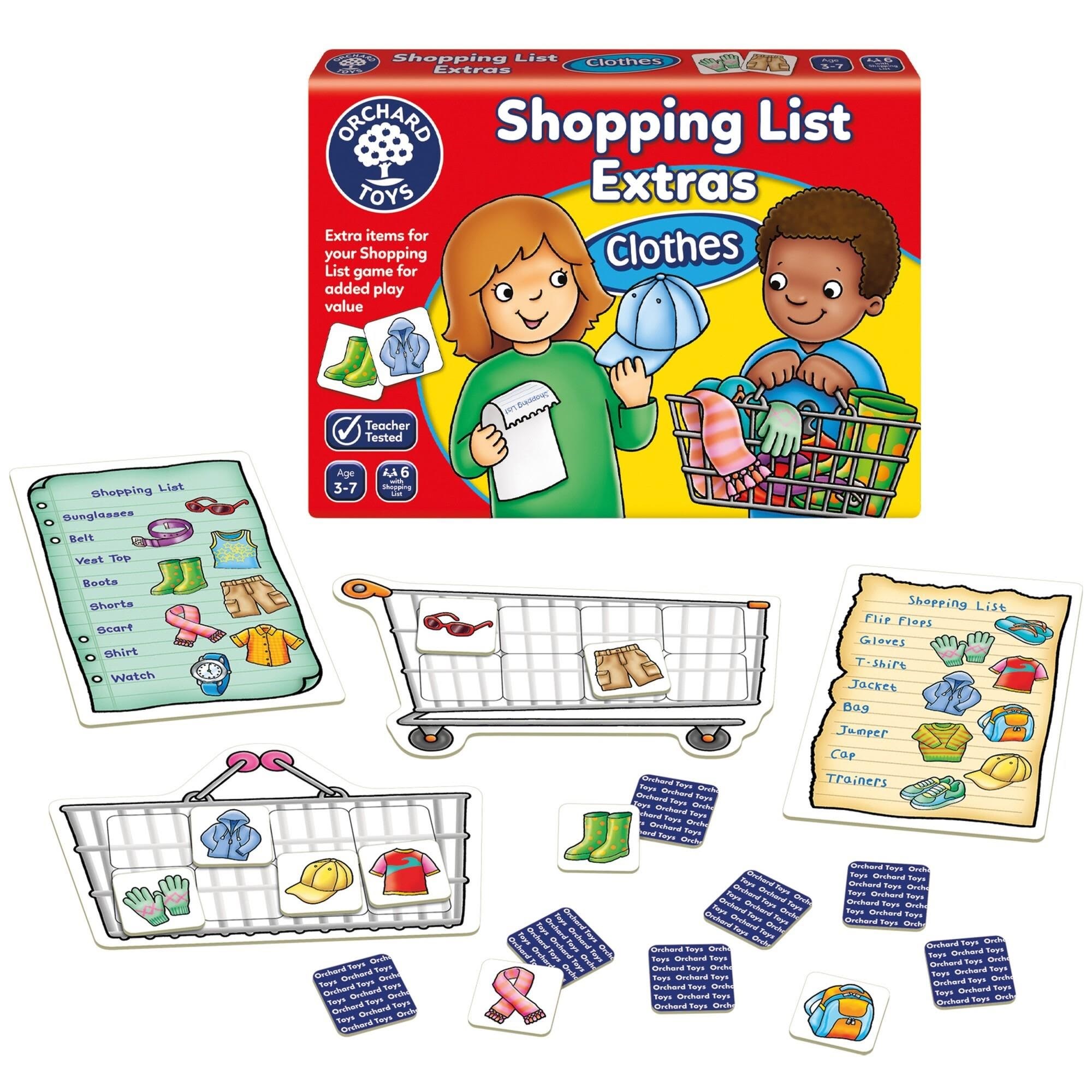 Orchard Shopping List Extras Pack Clothes - Brettspiele 600091