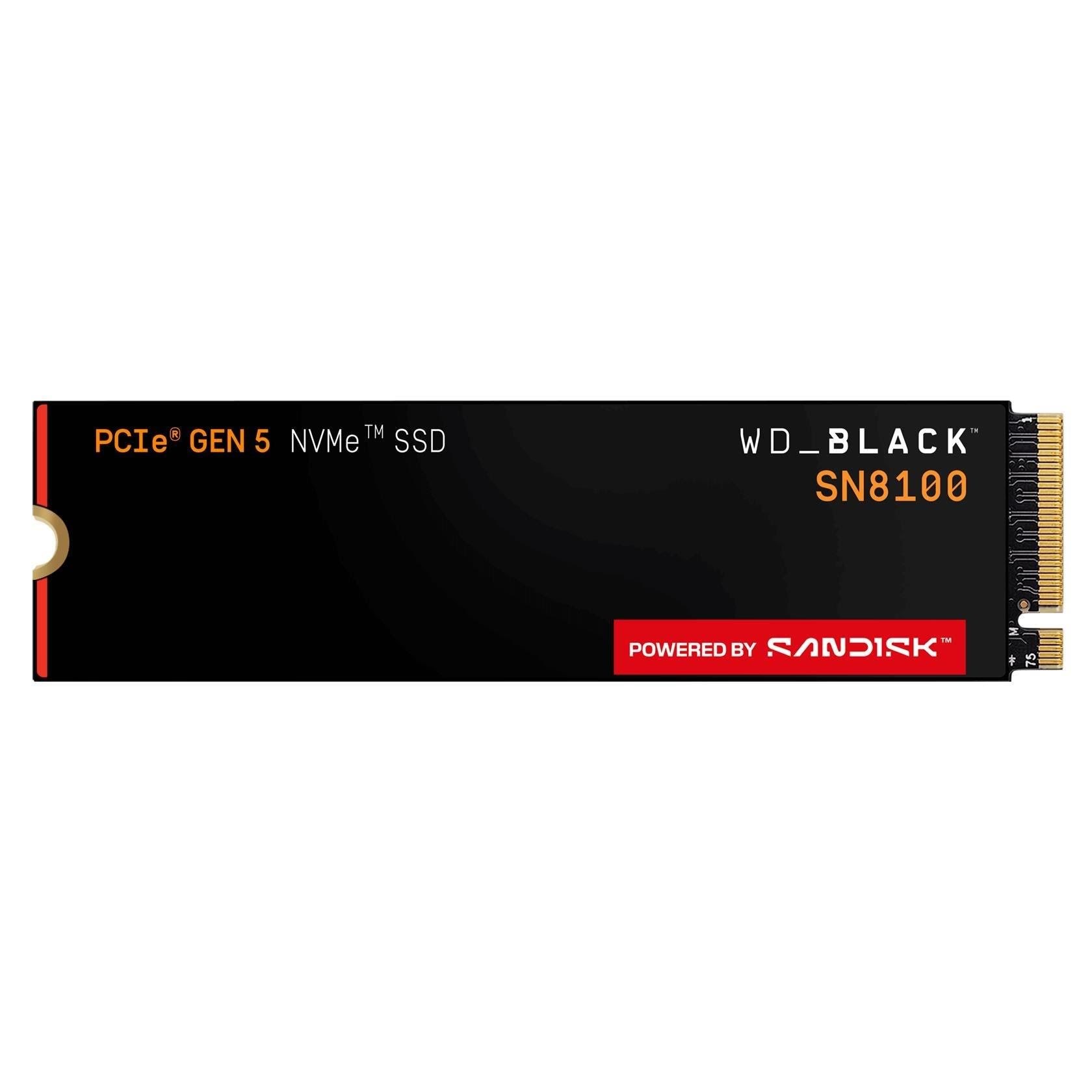 Sandisk WD Black Sn8100 Ssd - 2tb - M.2 2280 - Pcie 5.0 - Ohne Kühlkörper