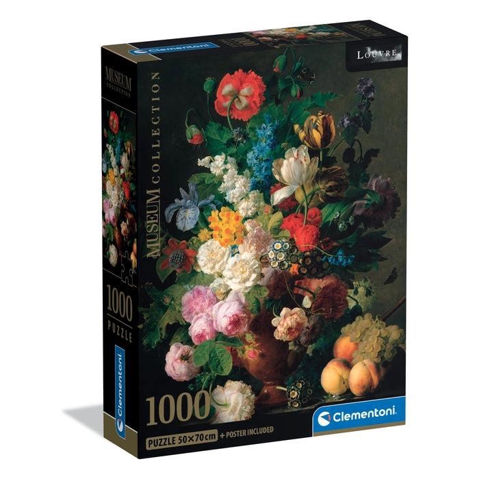 Clementoni Louvre - Jan Frans Van Dael - Vase of Flowers Grapes And Peaches (1000) - Puzzle 39970