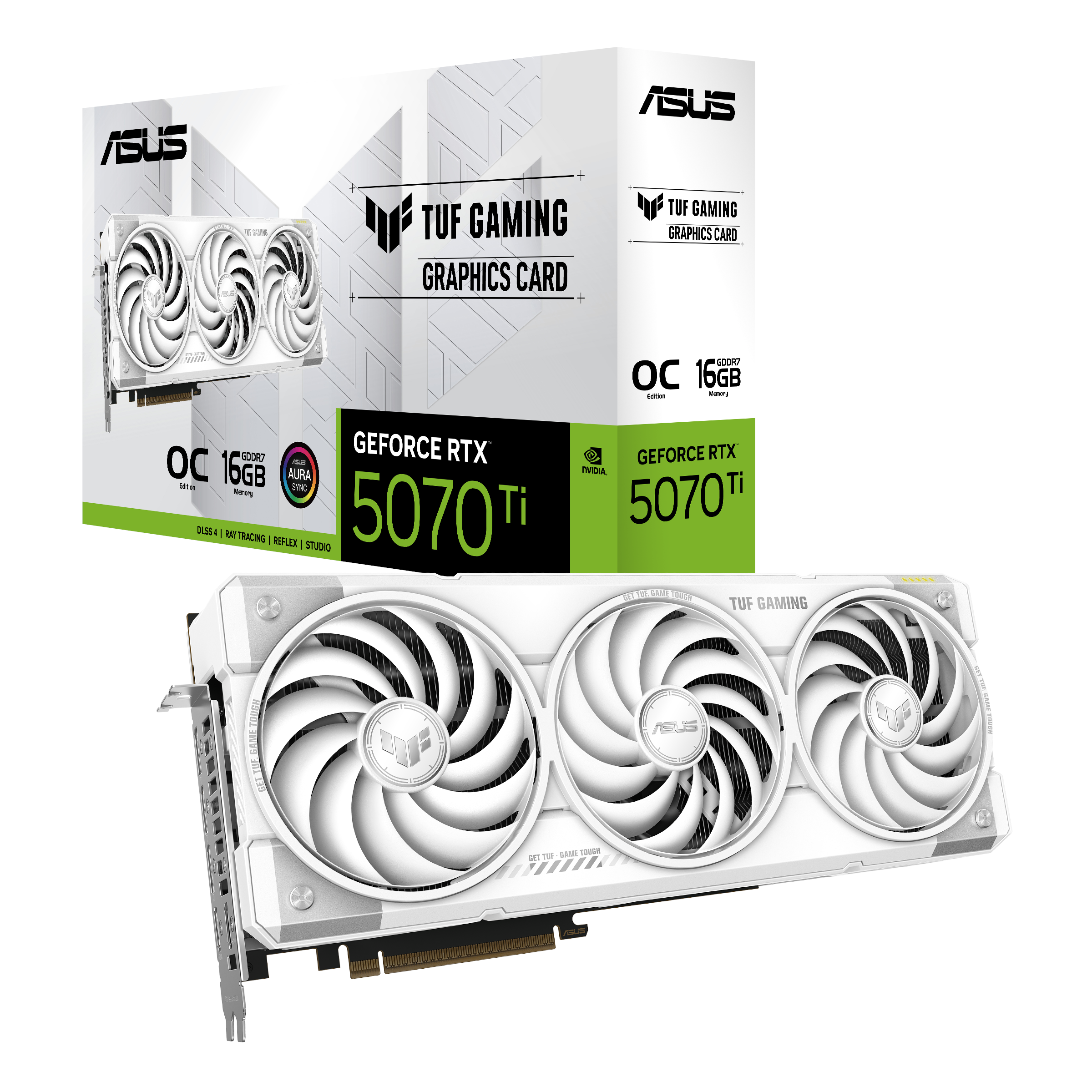 Asus Geforce Rtx 5070 Ti Tuf White OC - 16gb Gddr7 Ram - Grafikkarte Weiß 90yv0md3-m0na00