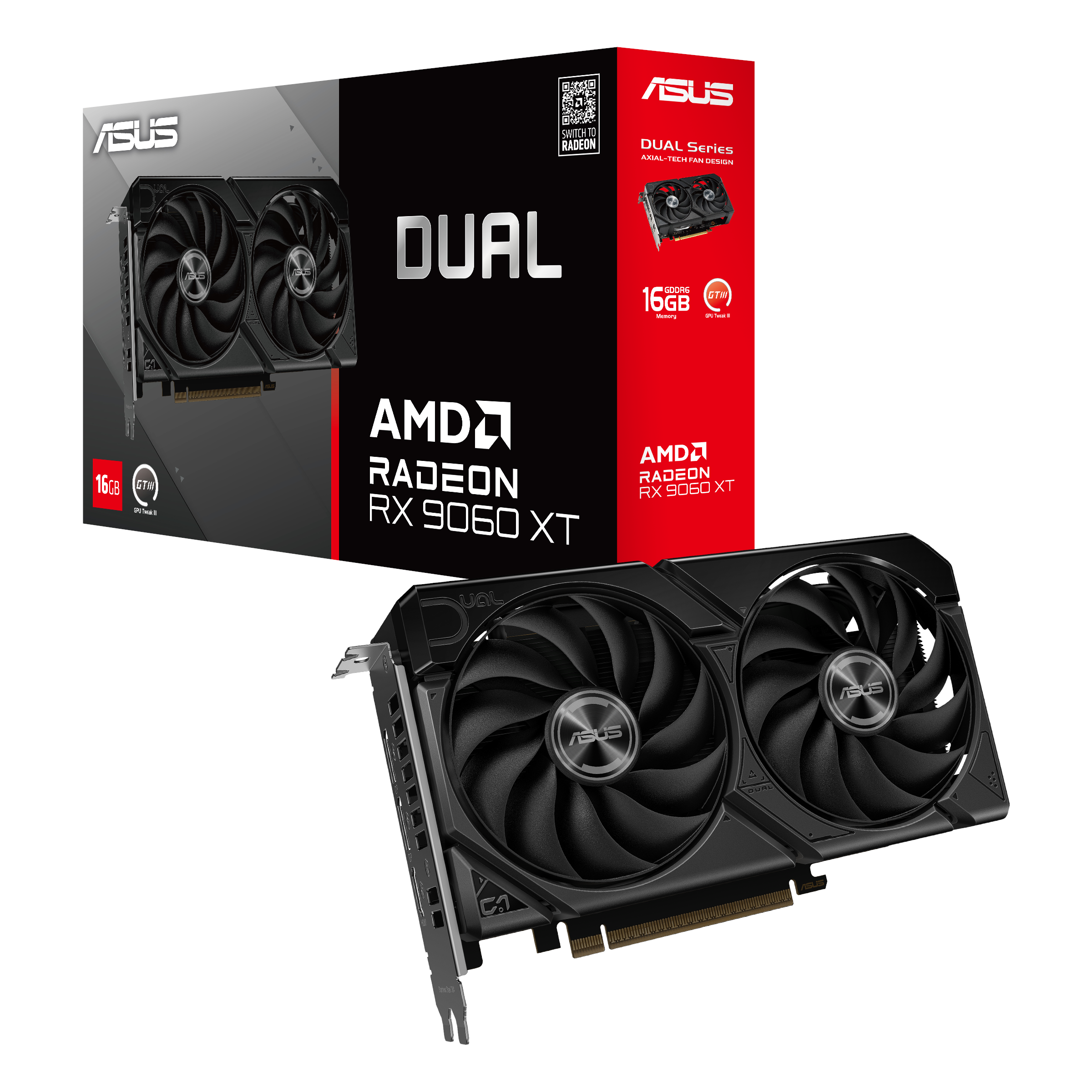 Asus Radeon RX 9060 XT Dual - 16gb Gddr6 Ram - Grafikkarte