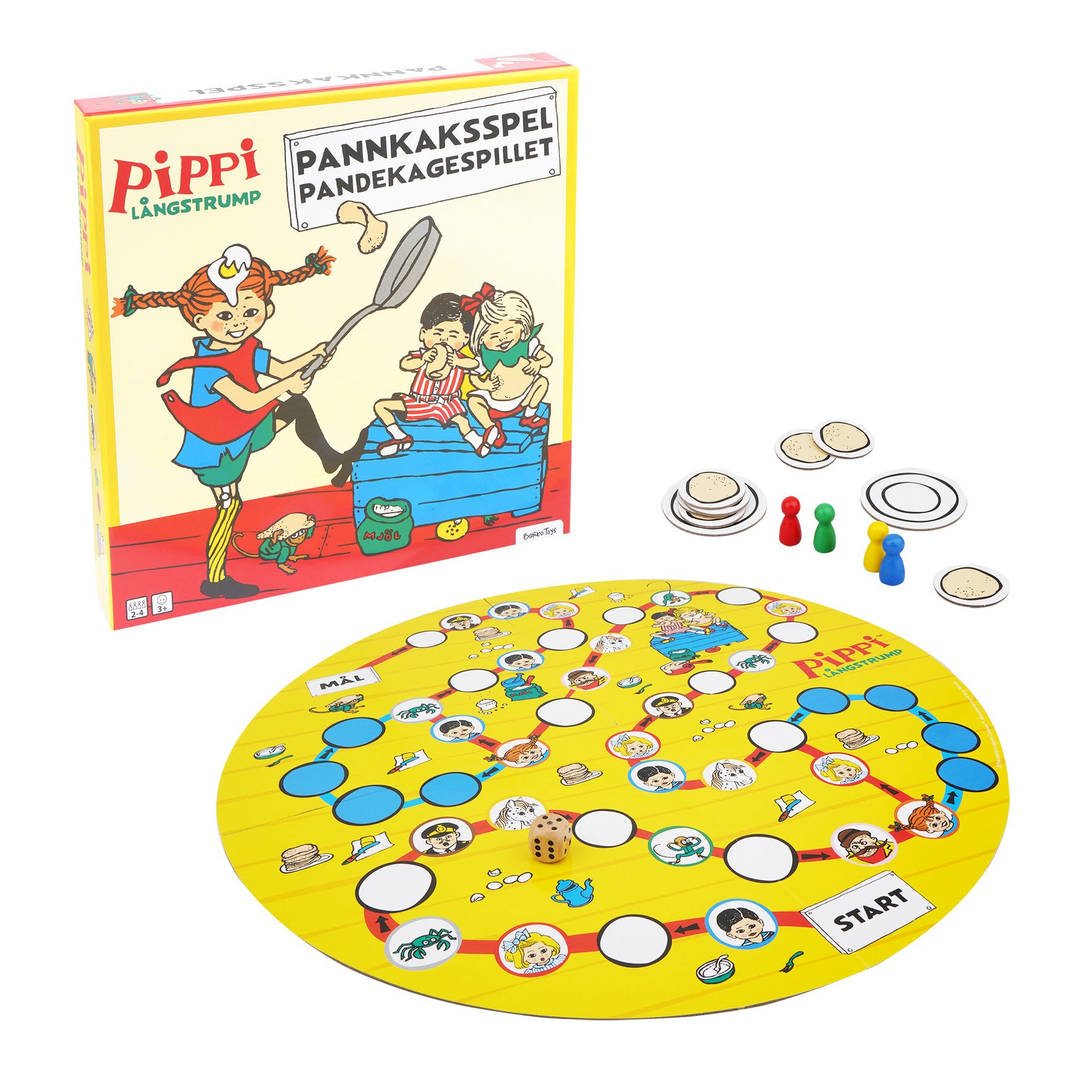 Barbo Toys Pippi - Pancake Game (Dk/se/no) - Brettspiele 8609