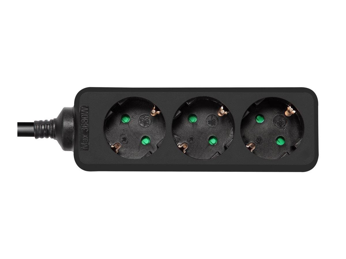 Deltaco Power Strip - 1.5 m - Stromkabel Extern Schwarz Gt-0320