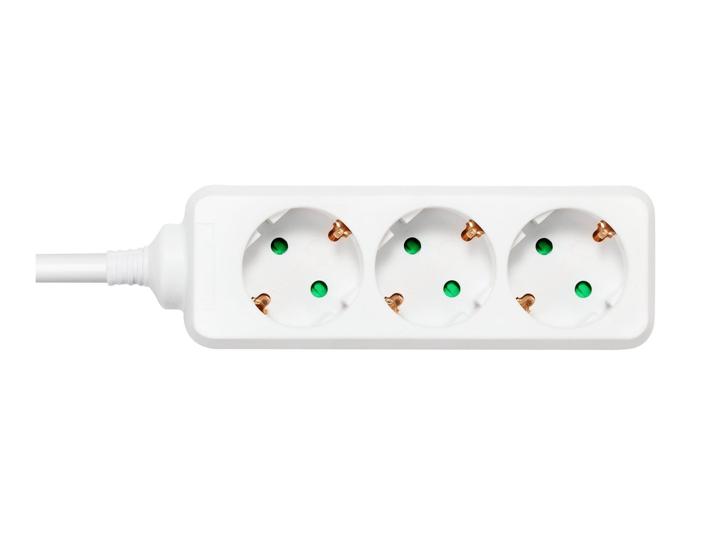 Deltaco Gt-0302 Power Strip - 5 m - Stromkabel Extern Weiß