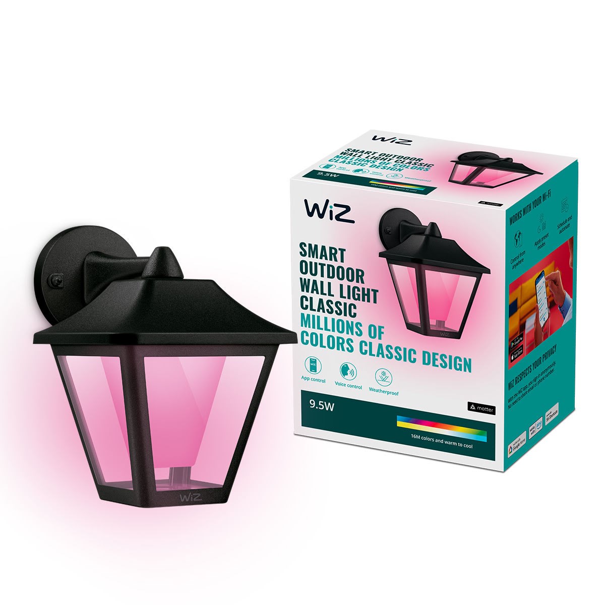 Wiz Smart Outdoor Wall Light Classic - Smart Home