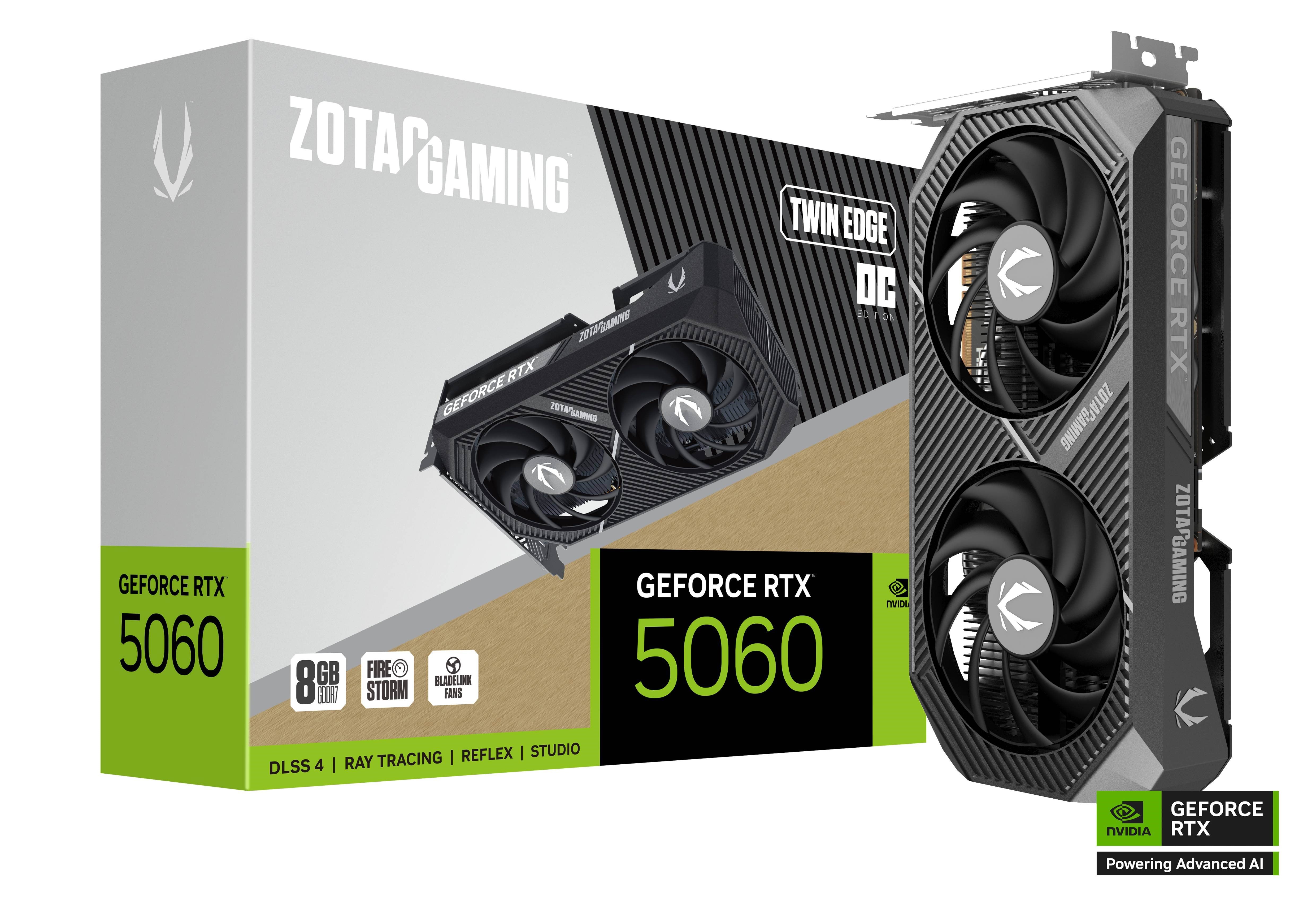 Zotac Geforce Rtx 5060 Twin Edge OC - 8gb Gddr7 Ram - Grafikkarte Schwarz Zt-b50600h-10m