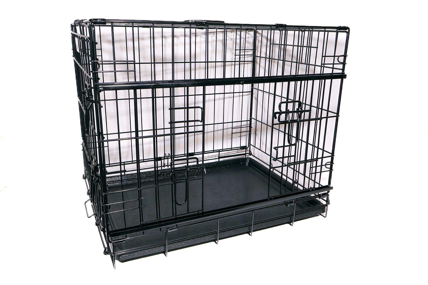 Active Canis - Premium Schiebetür-käfig - Schwarz - 122 x 76 x 84 cm - Hunde