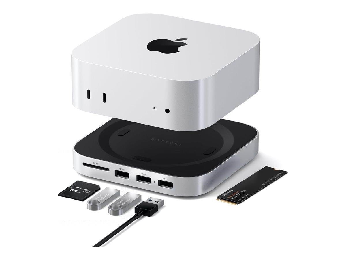 Satechi Mac Mini M4 Stand & Hub With Ssd Enclosure - Dockingstationen St-gnmmes