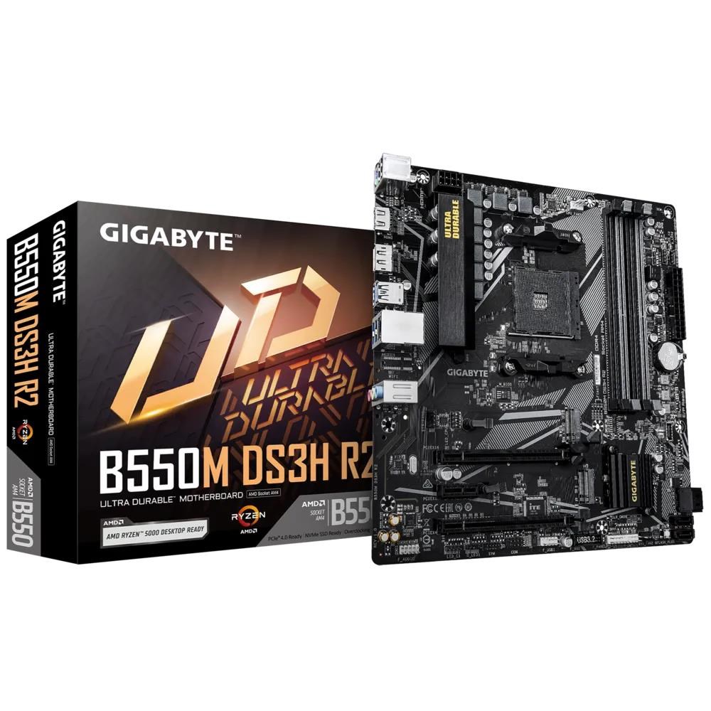 Gigabyte B550m Ds3h R2 Mainboard - Amd B550 - Amd Am4 - Ddr4 Ram - Micro-atx