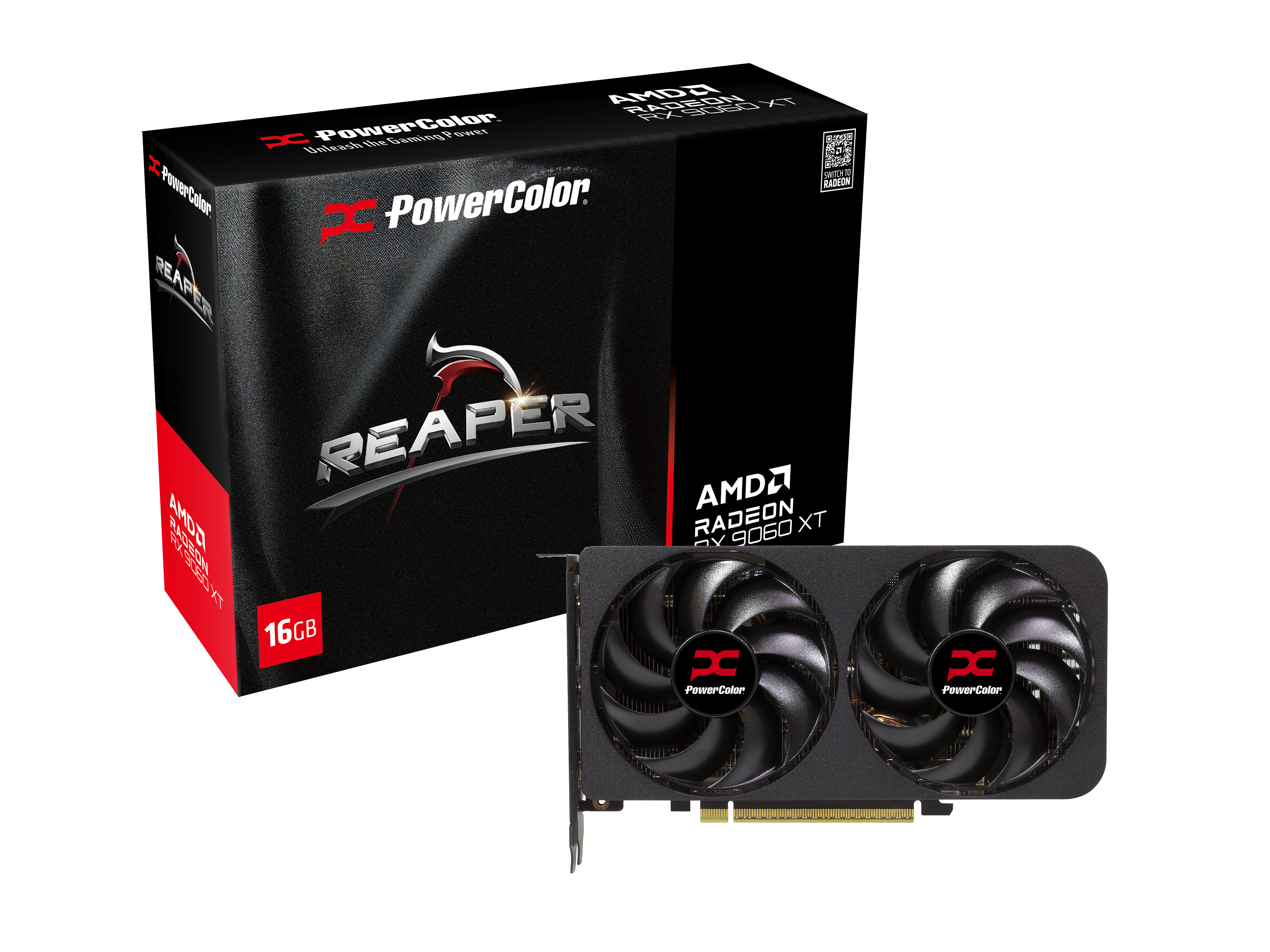 Powercolor Radeon RX 9060 XT Reaper - 16gb Gddr6 Ram - Grafikkarte Schwarz Rx9060 XT 16g-a