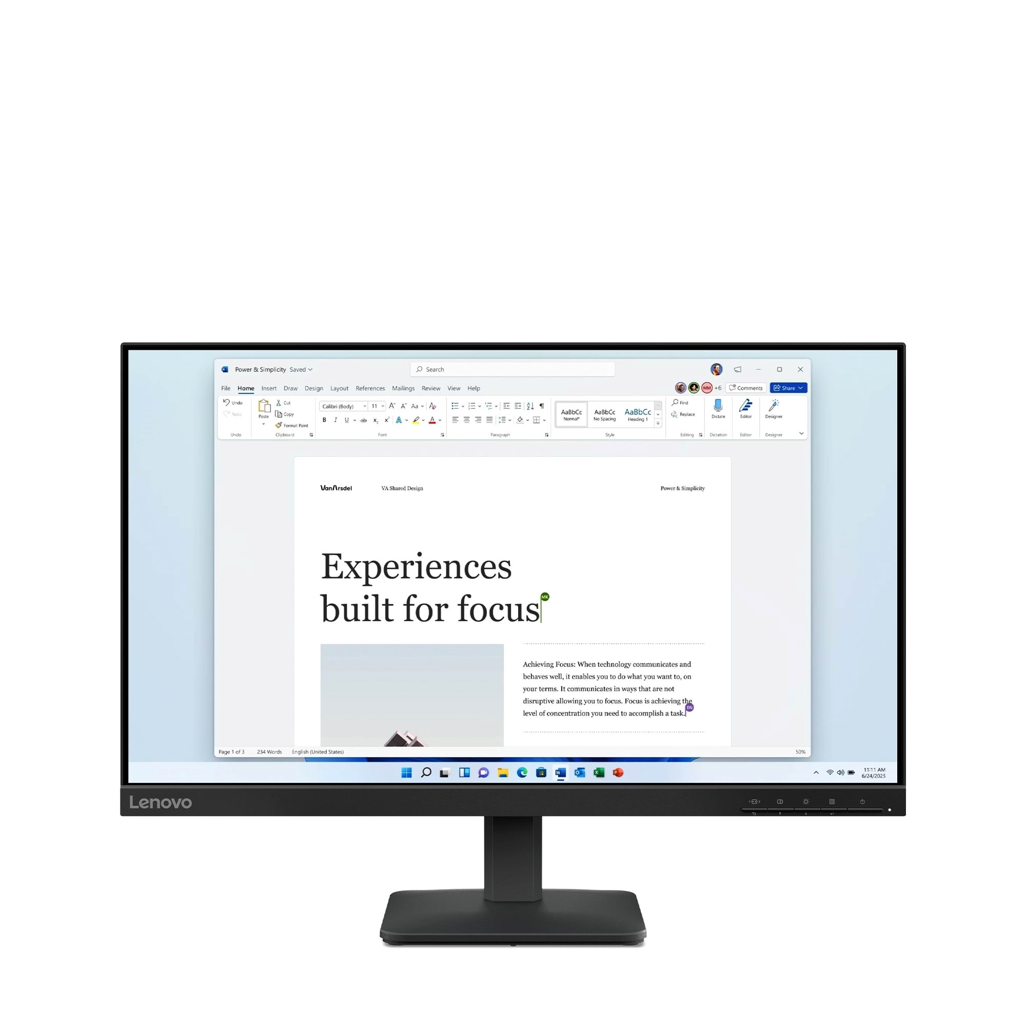 24" Lenovo L24-4e - 1920x1080 (Fhd) - 100hz - Ips - Bildschirm Black 68c2kac1eu