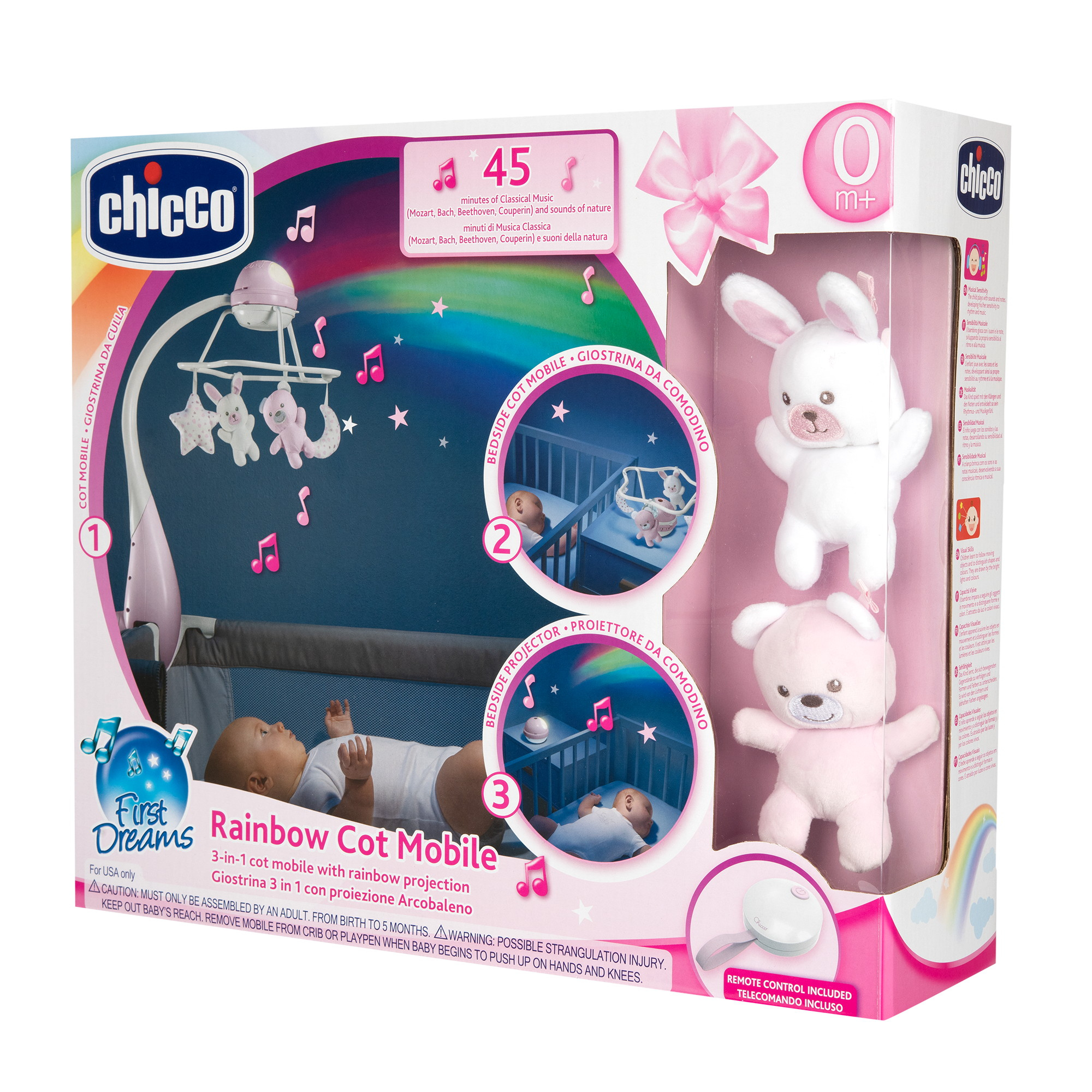 Chicco Regenbogen 3-in-1-mobile - Pink - Baby Spielzeug