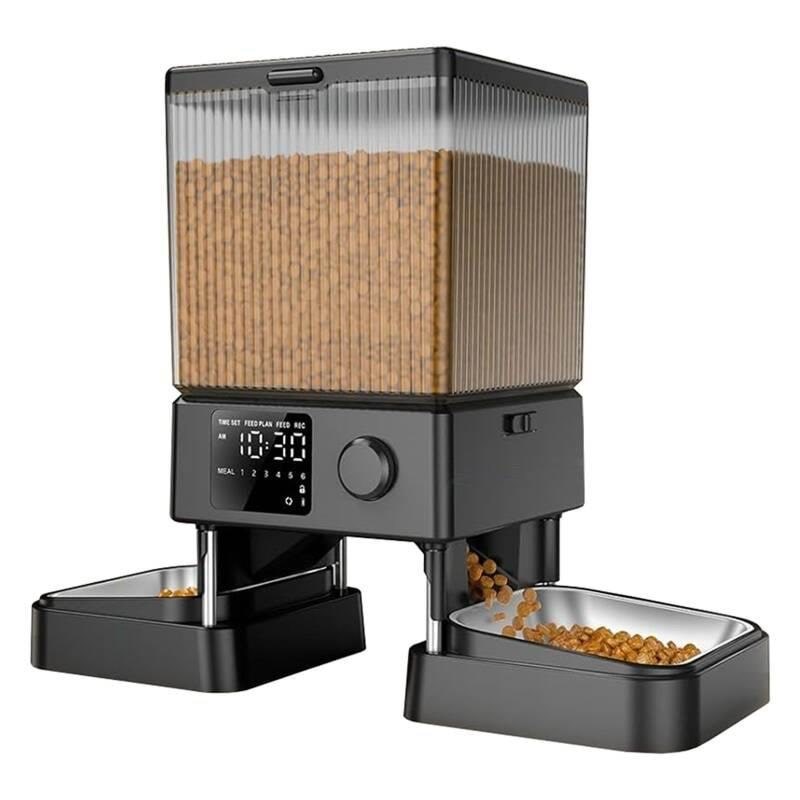 Oneisall Dual Automatic Pet Food Dispenser - Hunde