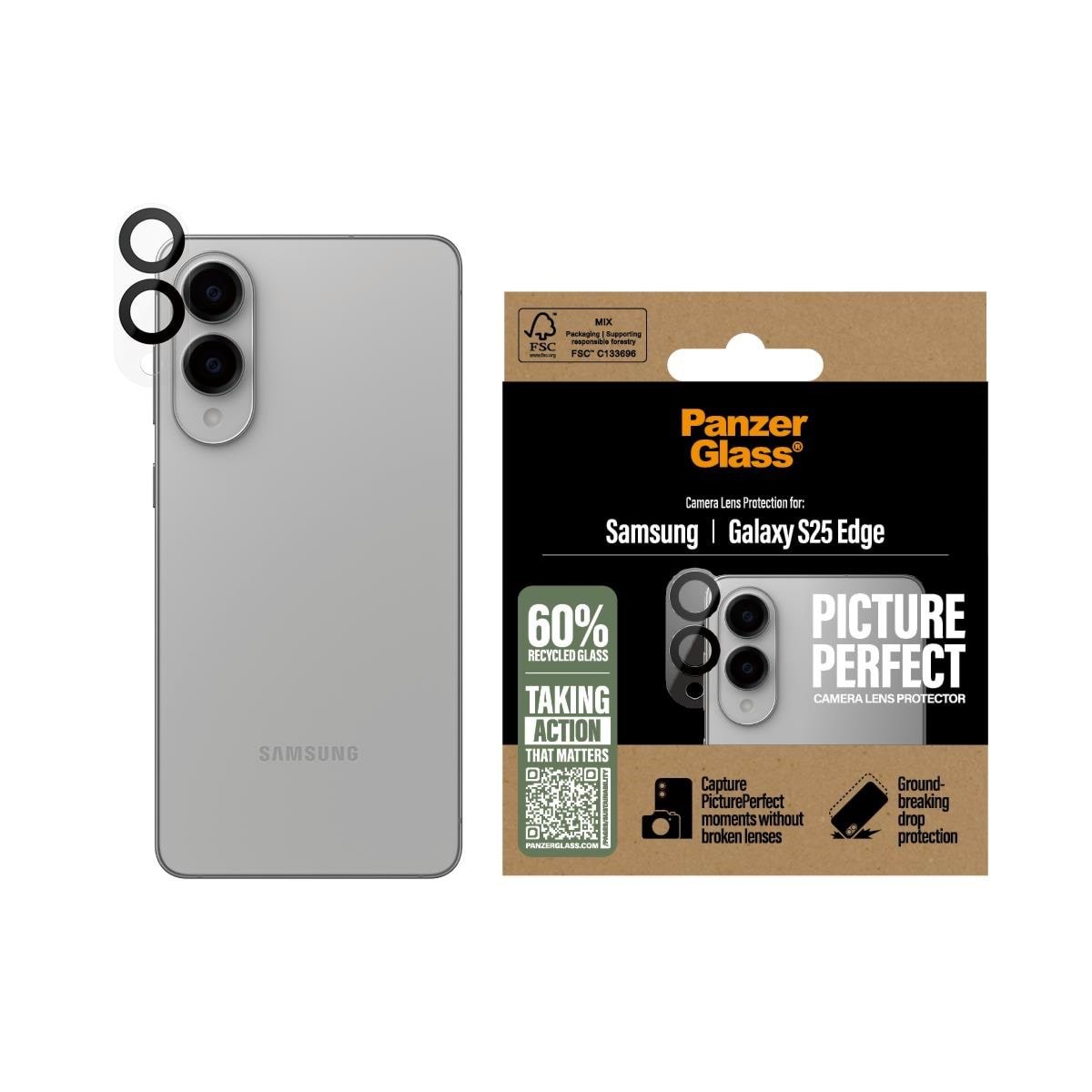 Panzerglass Pictureperfect Camera Lens Protector Samsung S25 Edge - Handys Schutzfolie Pg69245